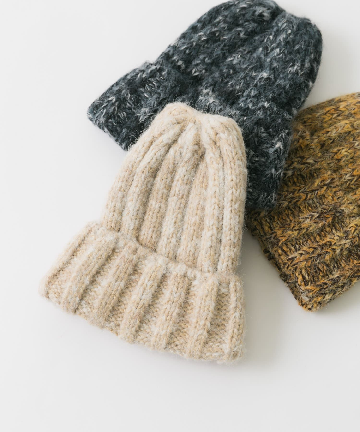 SMELLY「カラーミックスニットワッチ」|ニット帽|ベージュ系その他