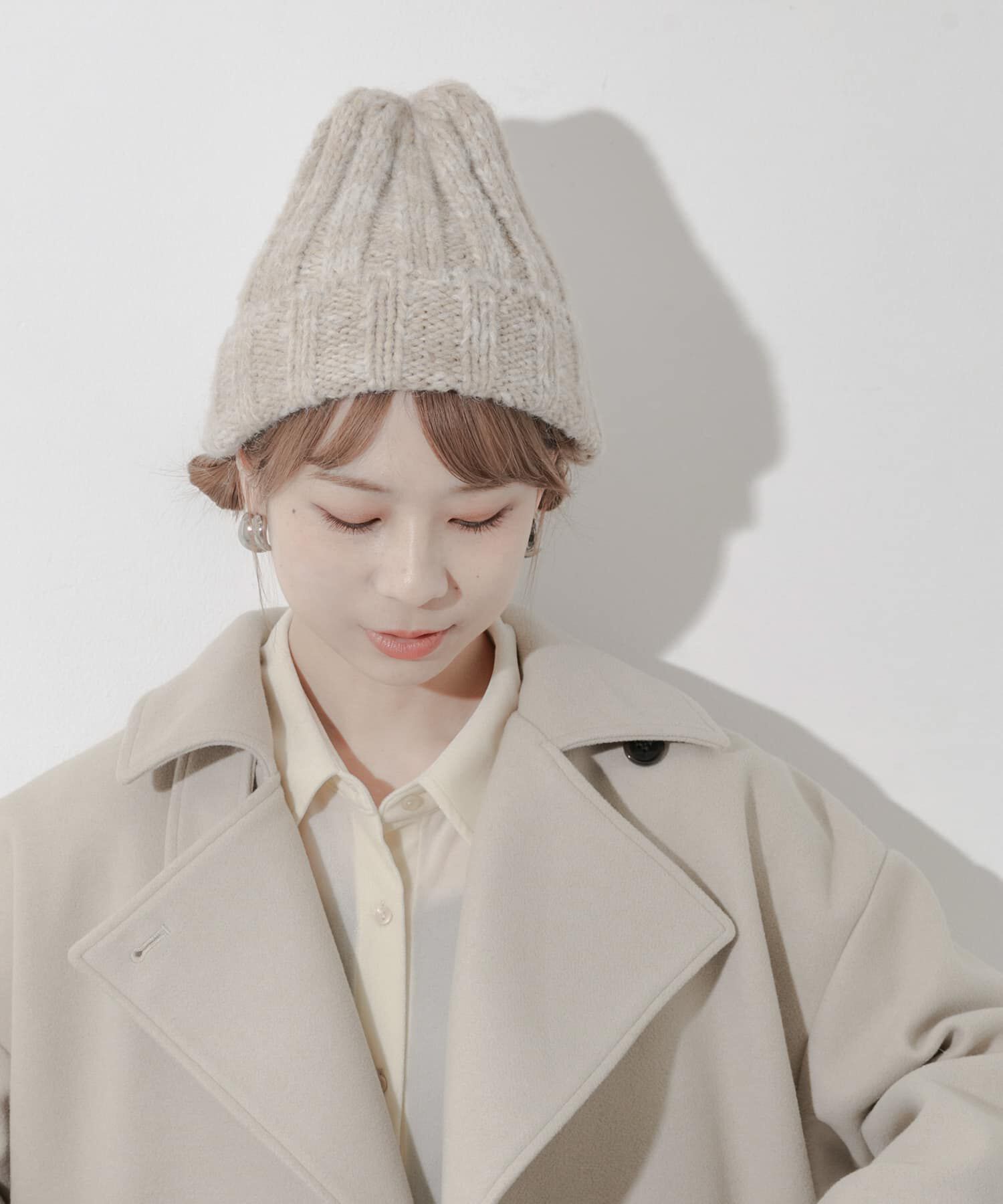 SMELLY「カラーミックスニットワッチ」|ニット帽|