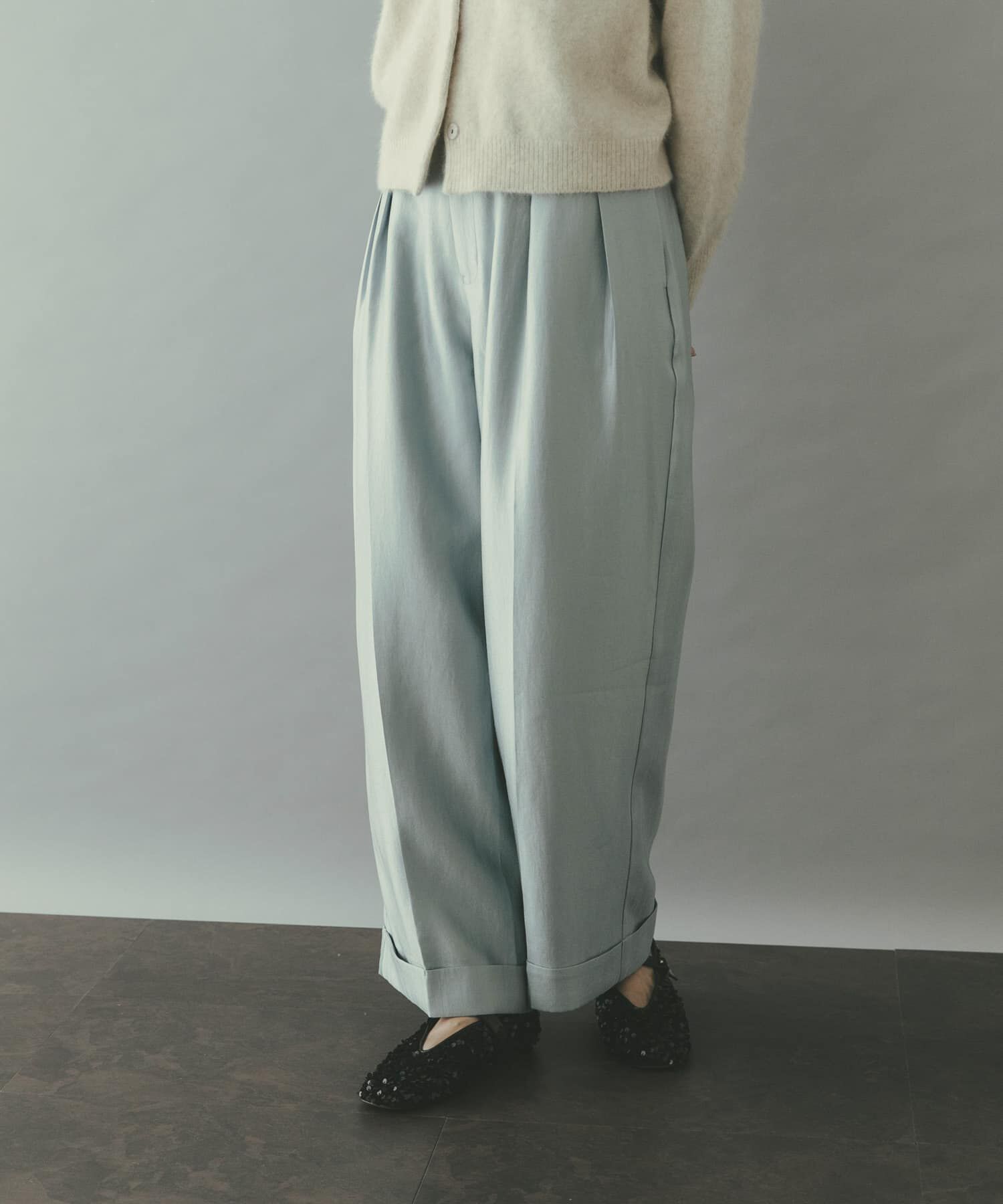 URBAN RESEARCH ROSSO「ブライトツイルタックパンツ」|その他|ブルー系その他