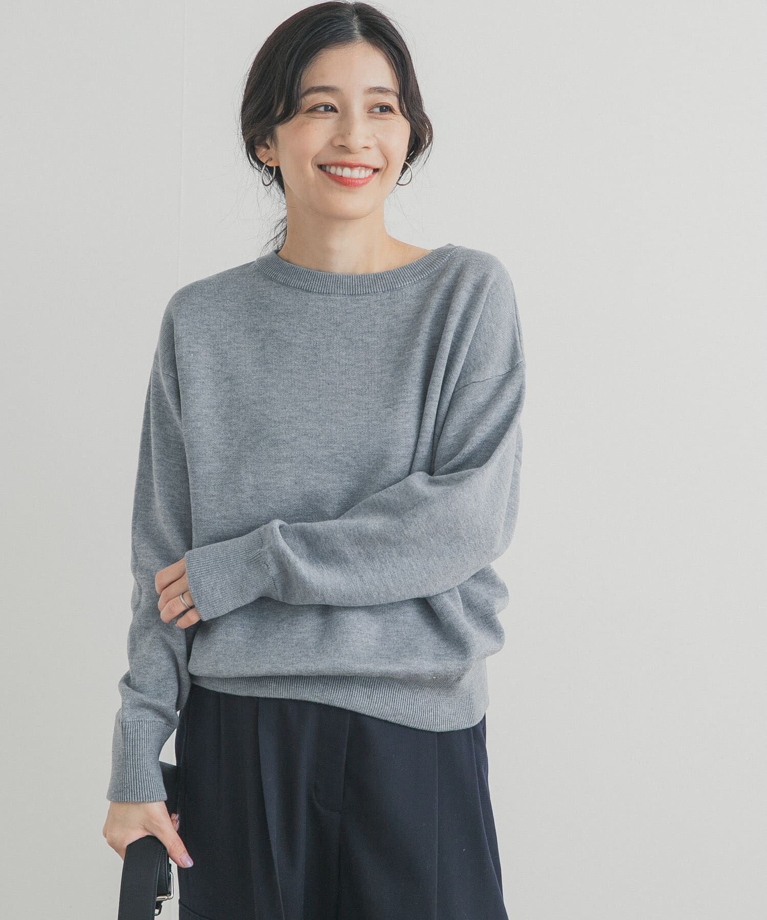 URBAN RESEARCH DOORS「Wフェイスボートネックニット」|ニット・セーター|