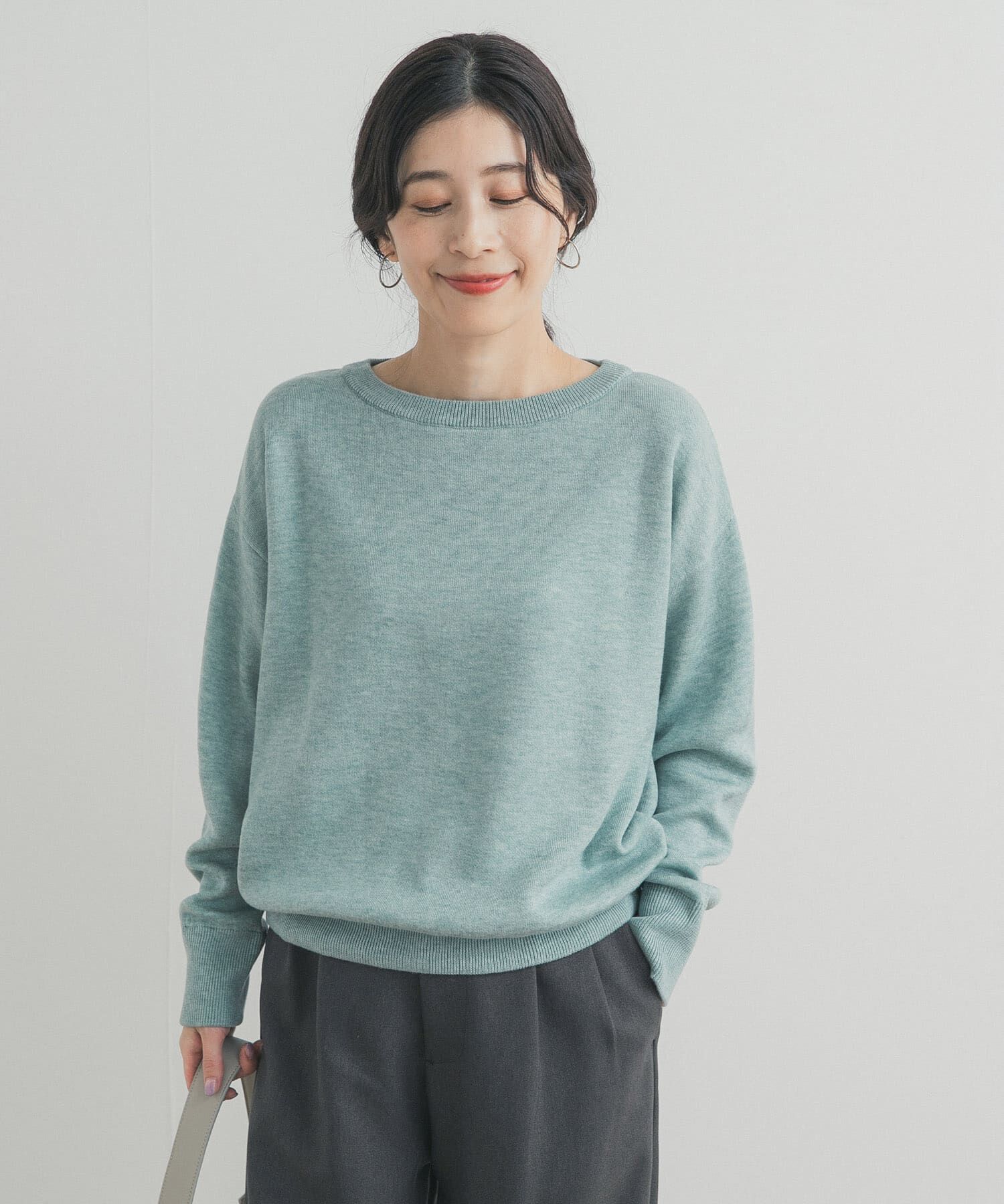 URBAN RESEARCH DOORS「Wフェイスボートネックニット」|ニット・セーター|