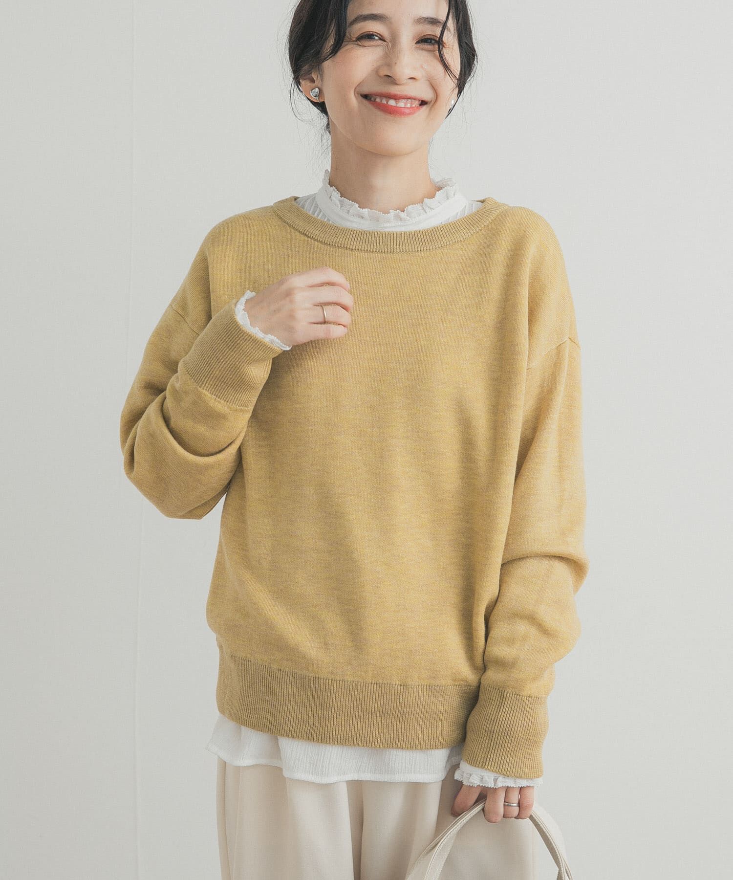 URBAN RESEARCH DOORS「Wフェイスボートネックニット」|ニット・セーター|