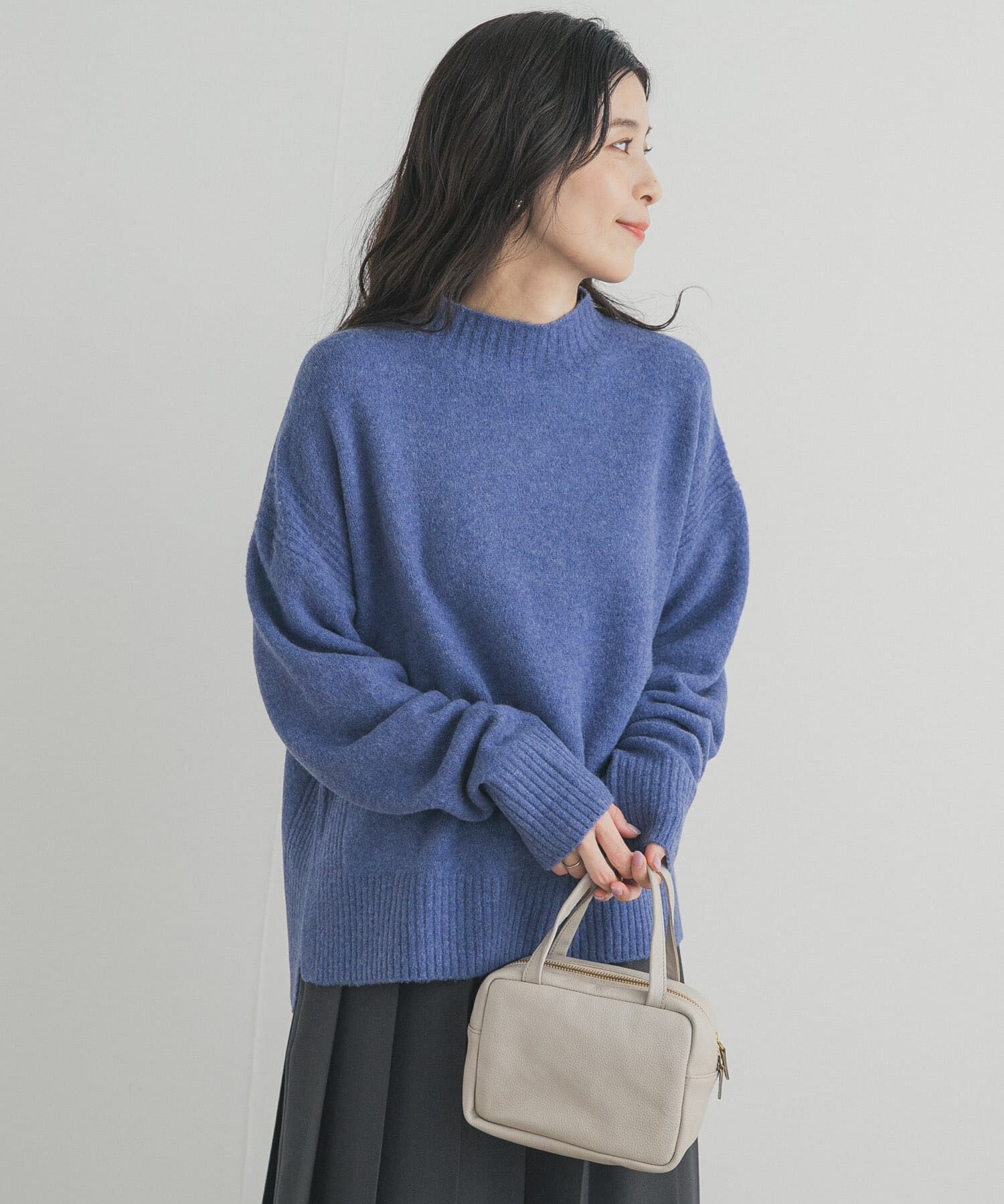 URBAN RESEARCH DOORS「ハイネックサイドスリットニット」|ニット・セーター|