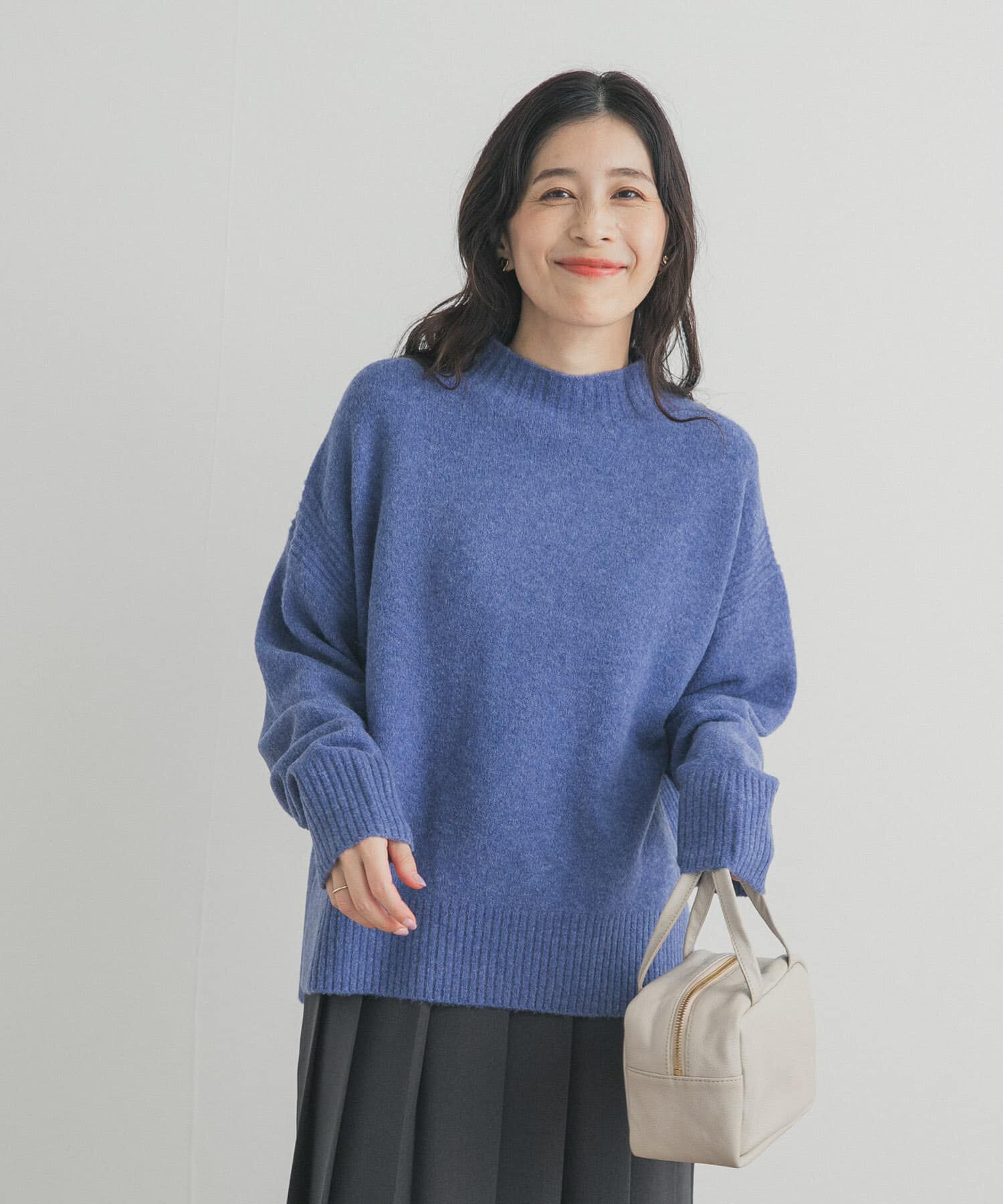 URBAN RESEARCH DOORS「ハイネックサイドスリットニット」|ニット・セーター|