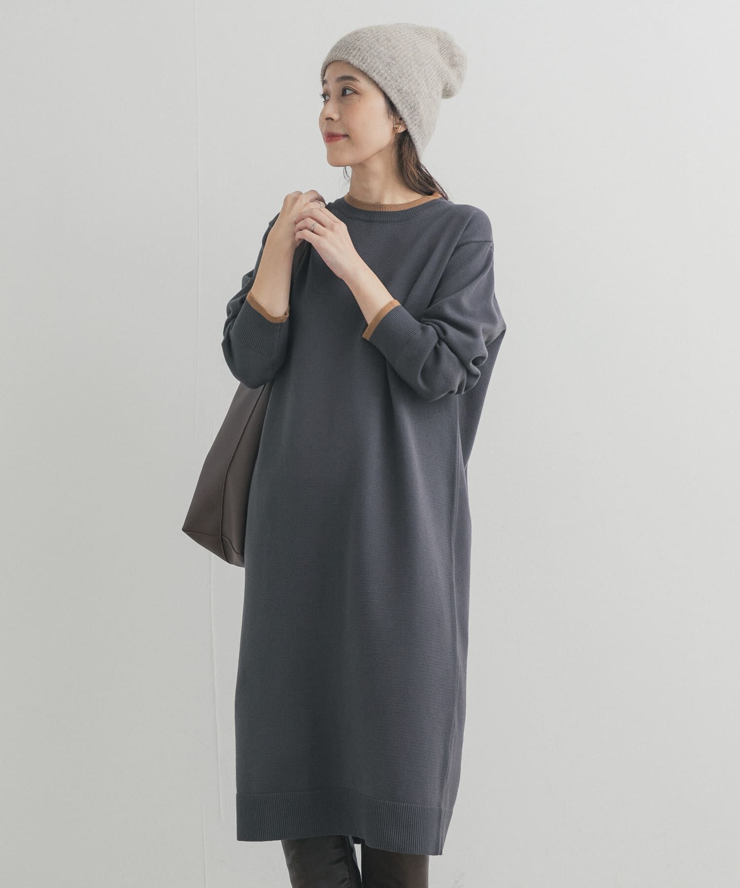 URBAN RESEARCH DOORS「バイカラーKNITワンピース」|ワンピース|