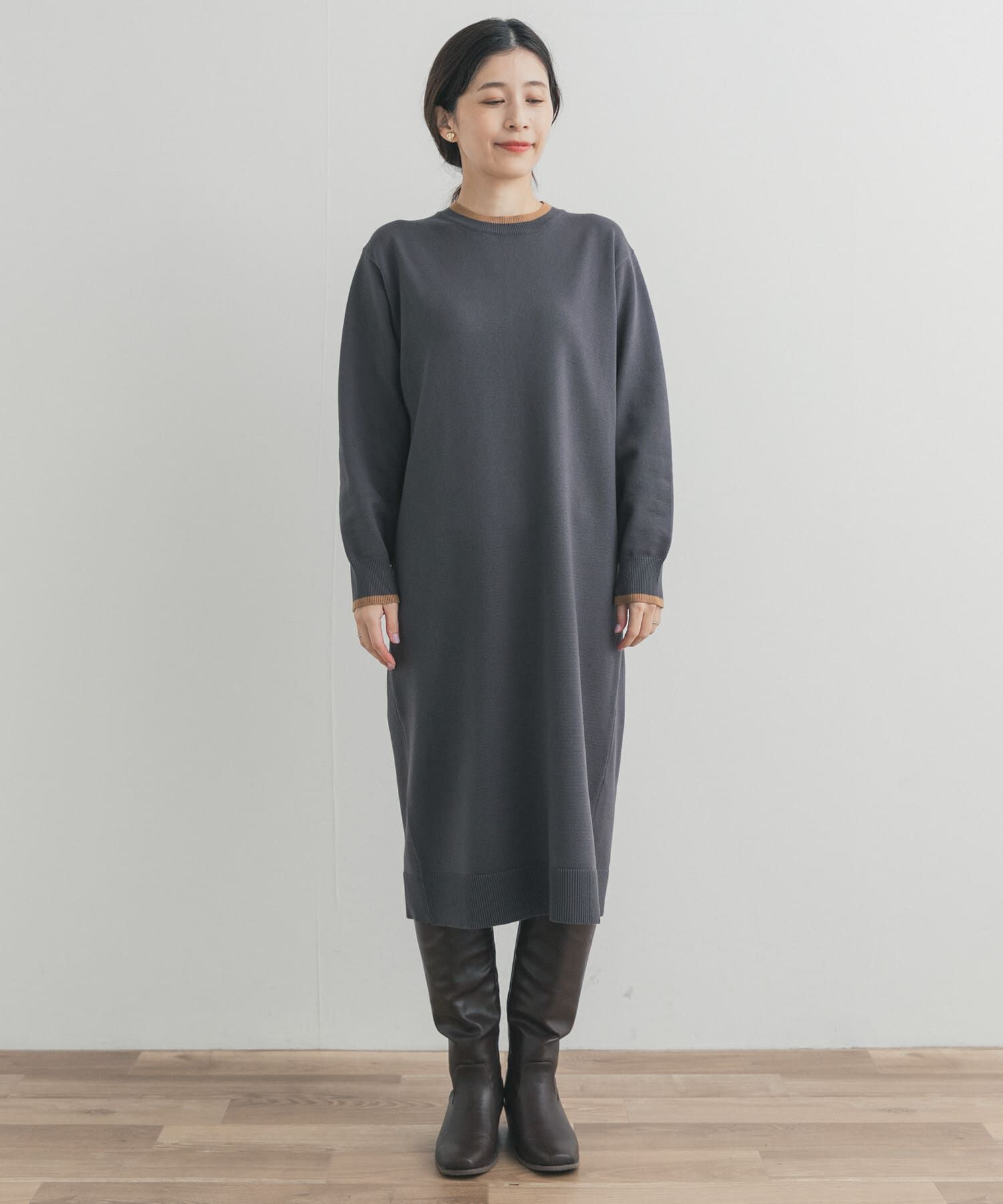 URBAN RESEARCH DOORS「バイカラーKNITワンピース」|ワンピース|