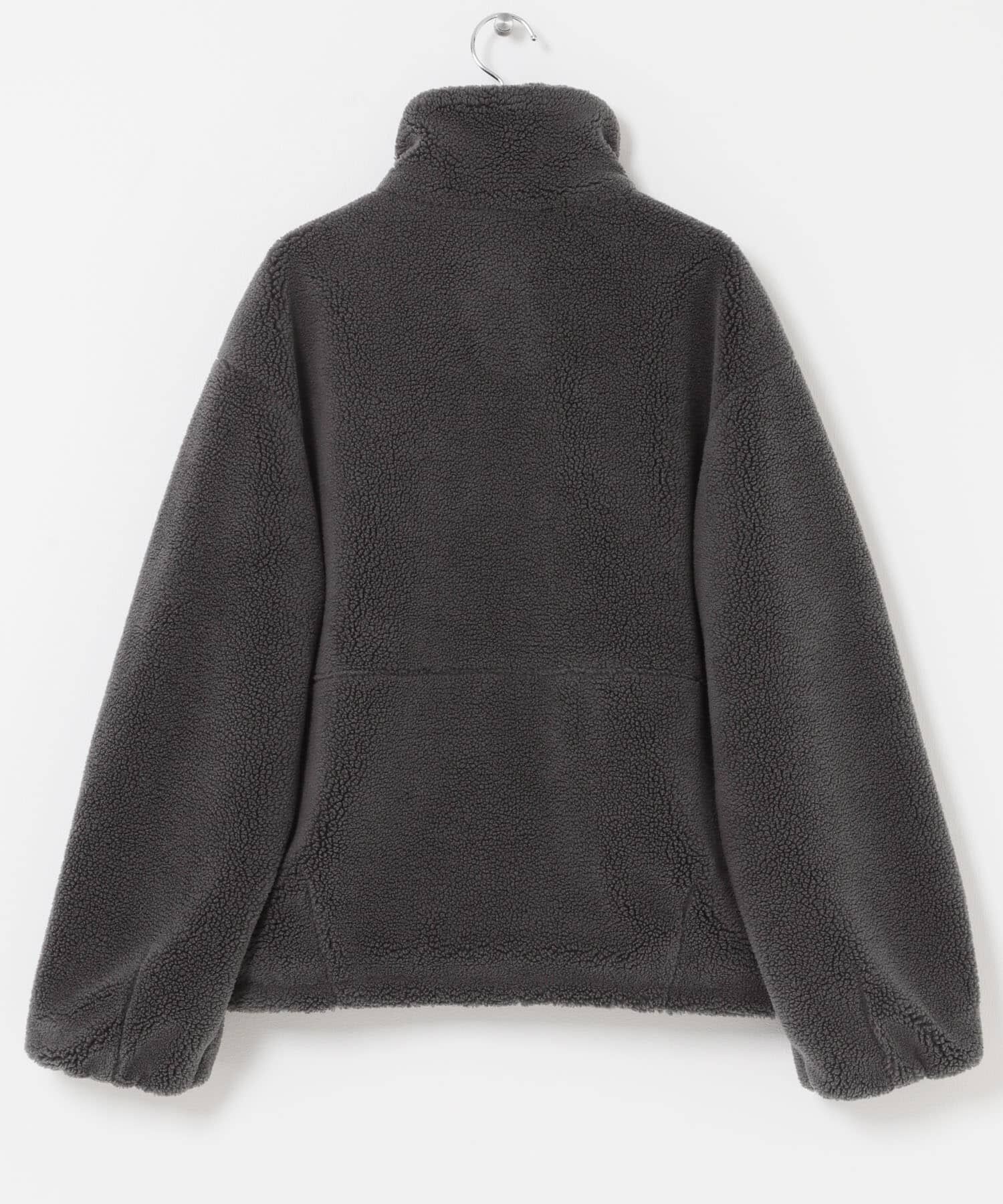 URBAN RESEARCH DOORS「ZIPボアブルゾン」|ノーカラーコート|