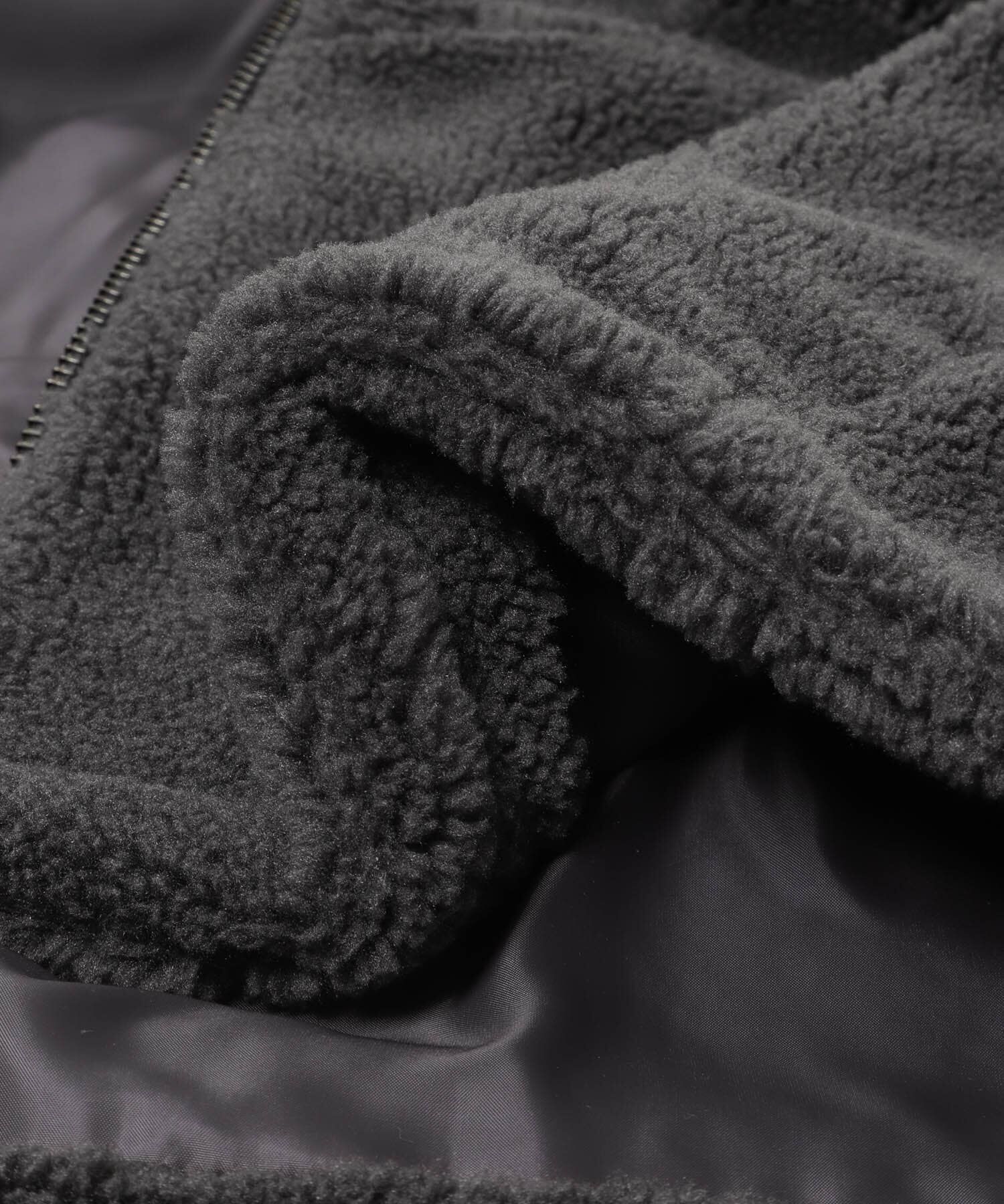 URBAN RESEARCH DOORS「ZIPボアブルゾン」|ノーカラーコート|