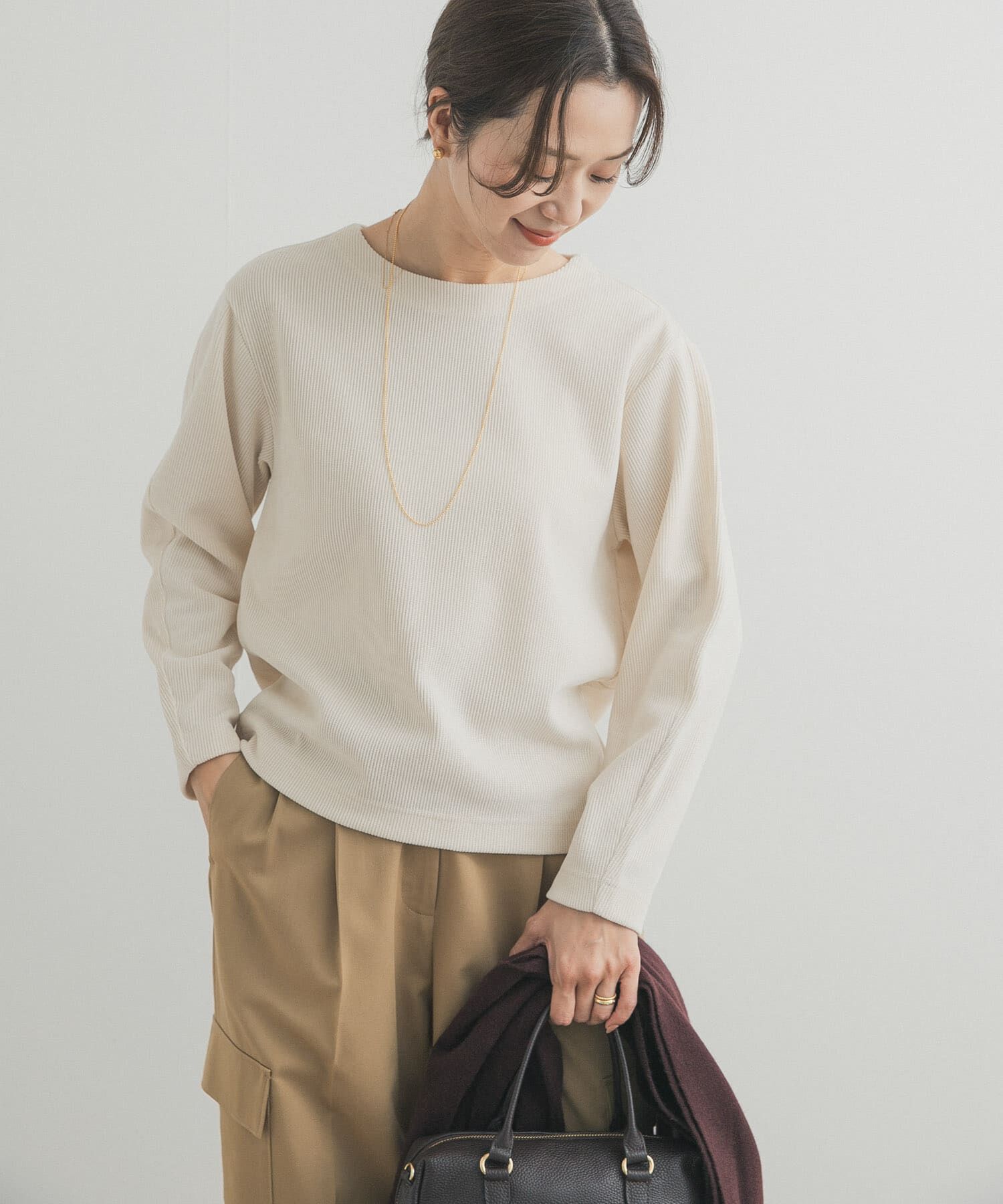 URBAN RESEARCH DOORS「Wフェイスモールコクーンプルオーバー」|Tシャツ・カットソー|