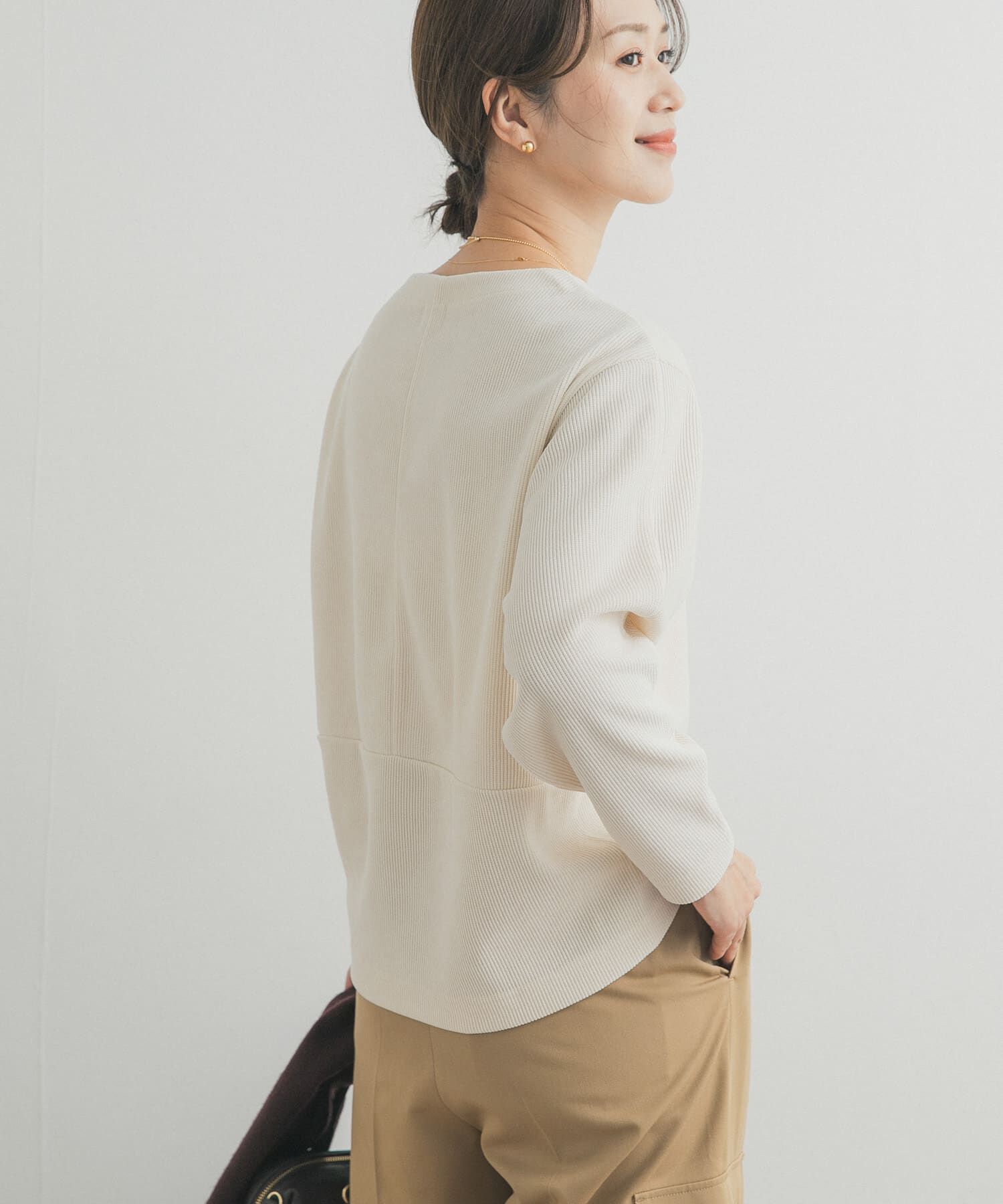 URBAN RESEARCH DOORS「Wフェイスモールコクーンプルオーバー」|Tシャツ・カットソー|