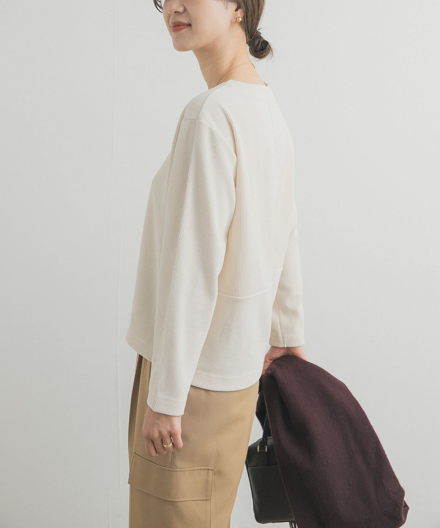 URBAN RESEARCH DOORS「Wフェイスモールコクーンプルオーバー」|Tシャツ・カットソー|