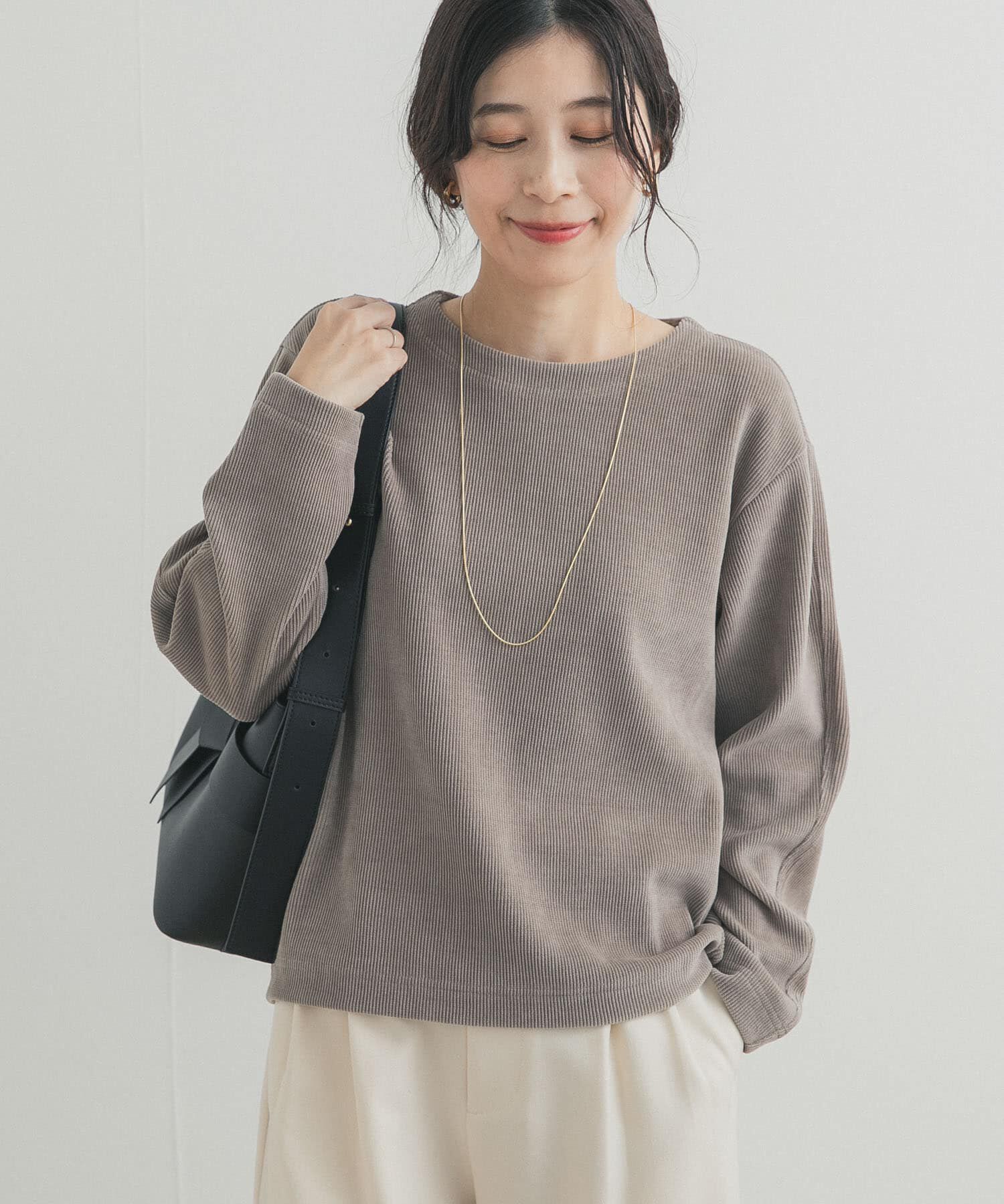 URBAN RESEARCH DOORS「Wフェイスモールコクーンプルオーバー」|Tシャツ・カットソー|ベージュ系その他