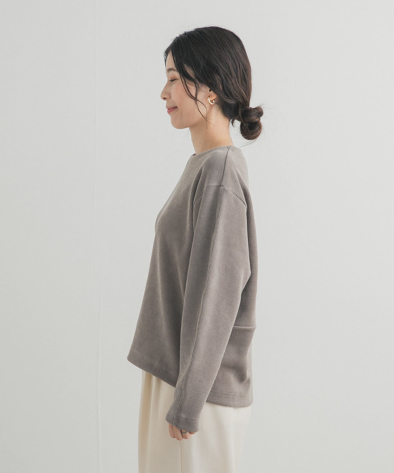 URBAN RESEARCH DOORS「Wフェイスモールコクーンプルオーバー」|Tシャツ・カットソー|