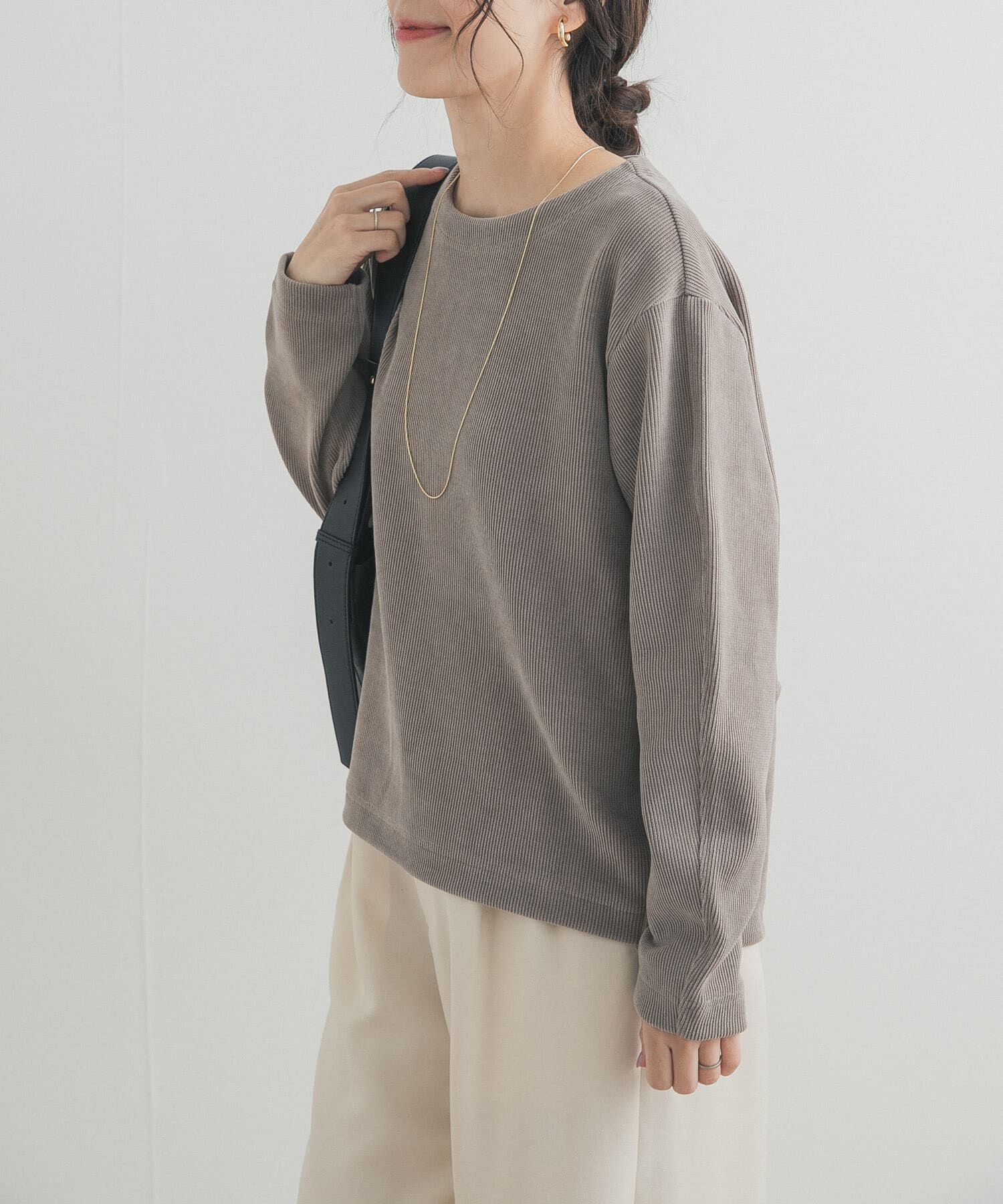 URBAN RESEARCH DOORS「Wフェイスモールコクーンプルオーバー」|Tシャツ・カットソー|