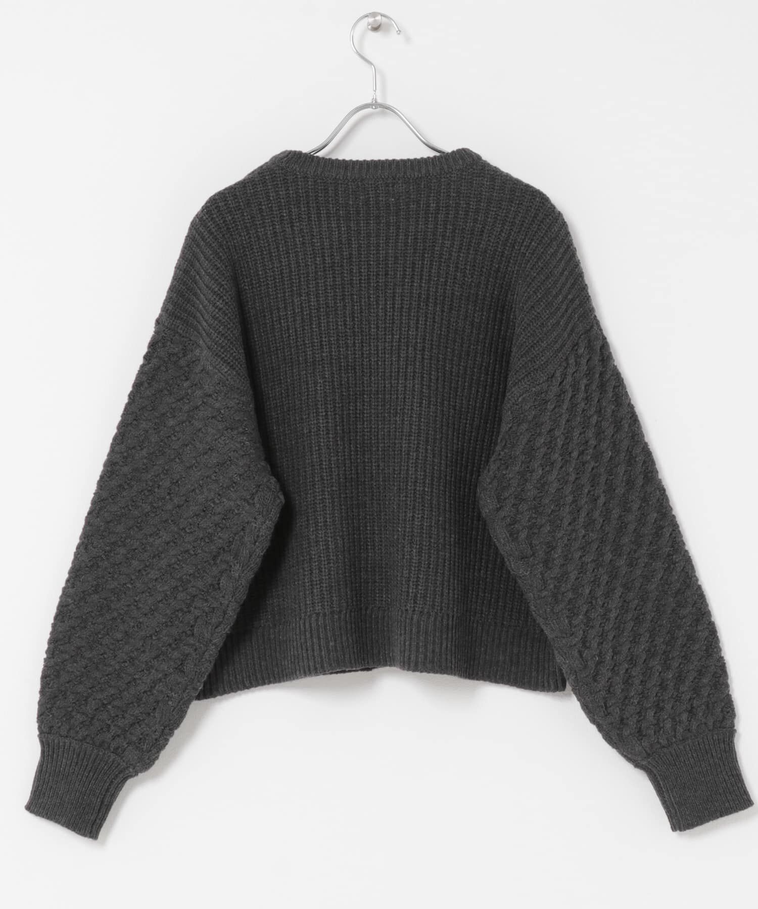 URBAN RESEARCH DOORS「パッチワーク柄袖ボリュームニット」|ニット・セーター|