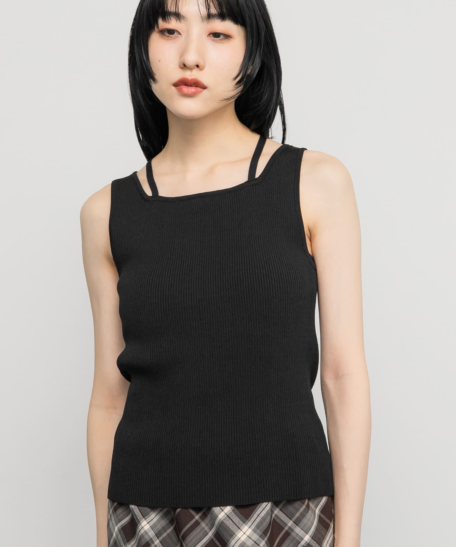  「BACKクロスニットタンク」|タンクトップ|