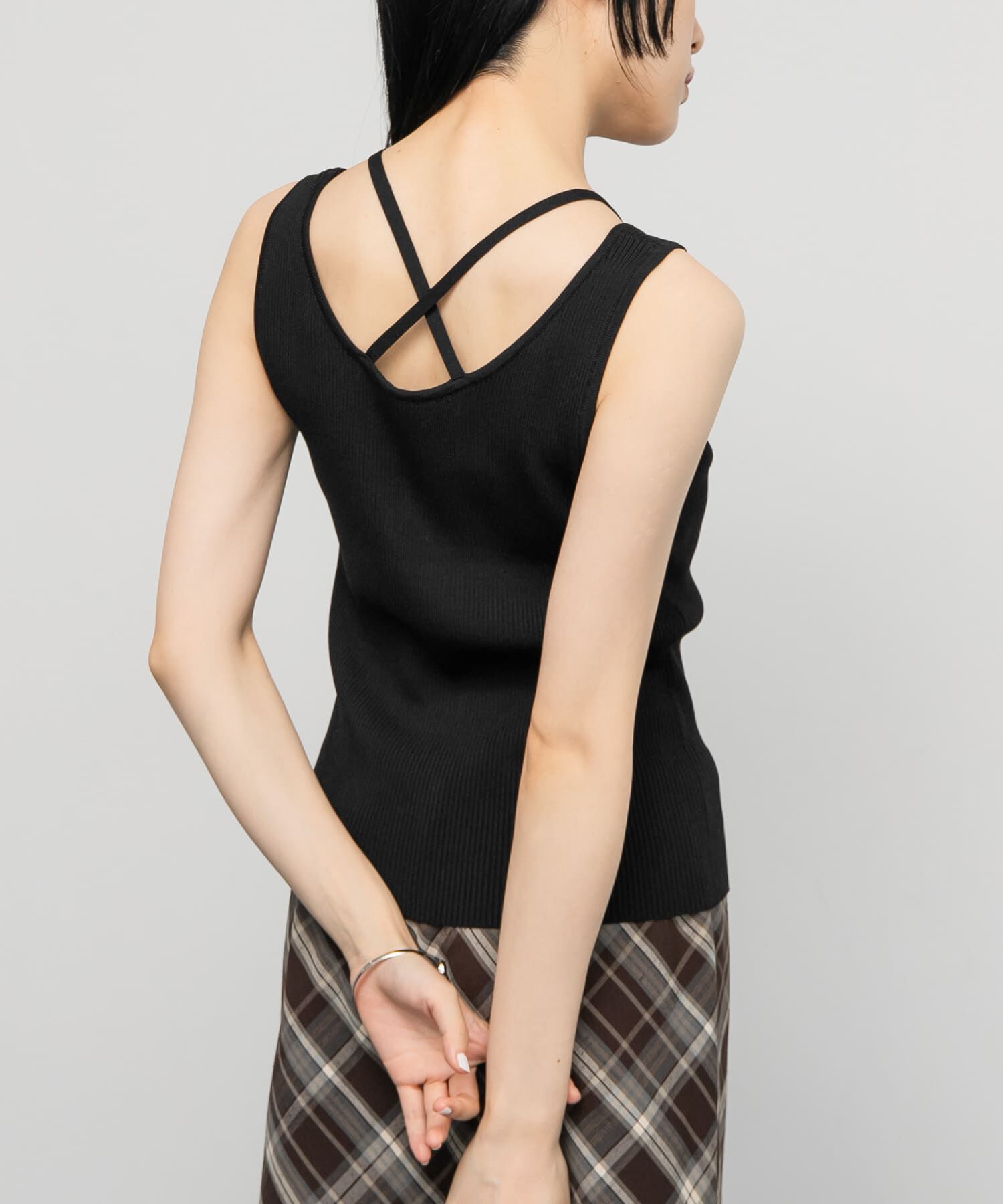  「BACKクロスニットタンク」|タンクトップ|