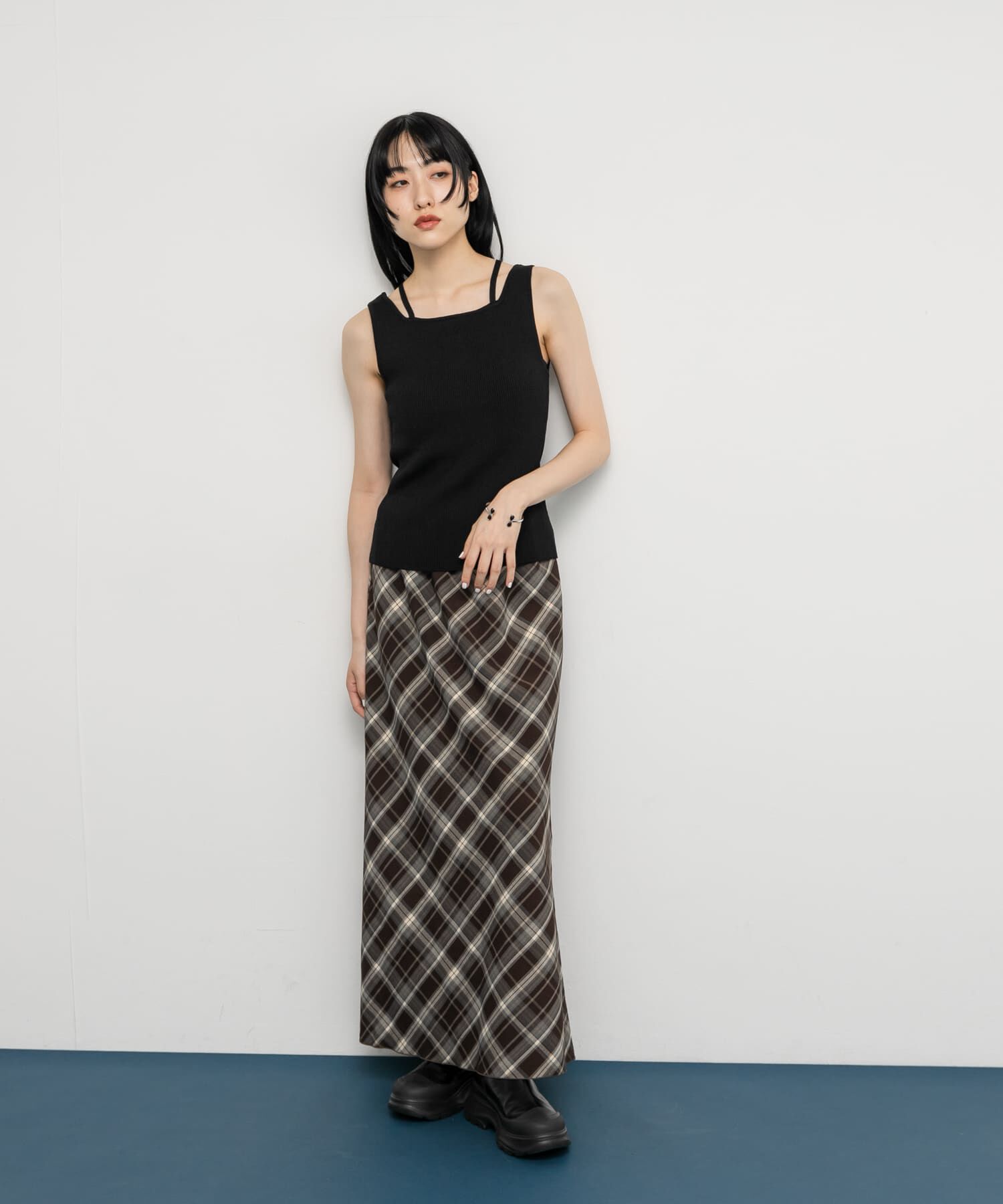  「BACKクロスニットタンク」|タンクトップ|