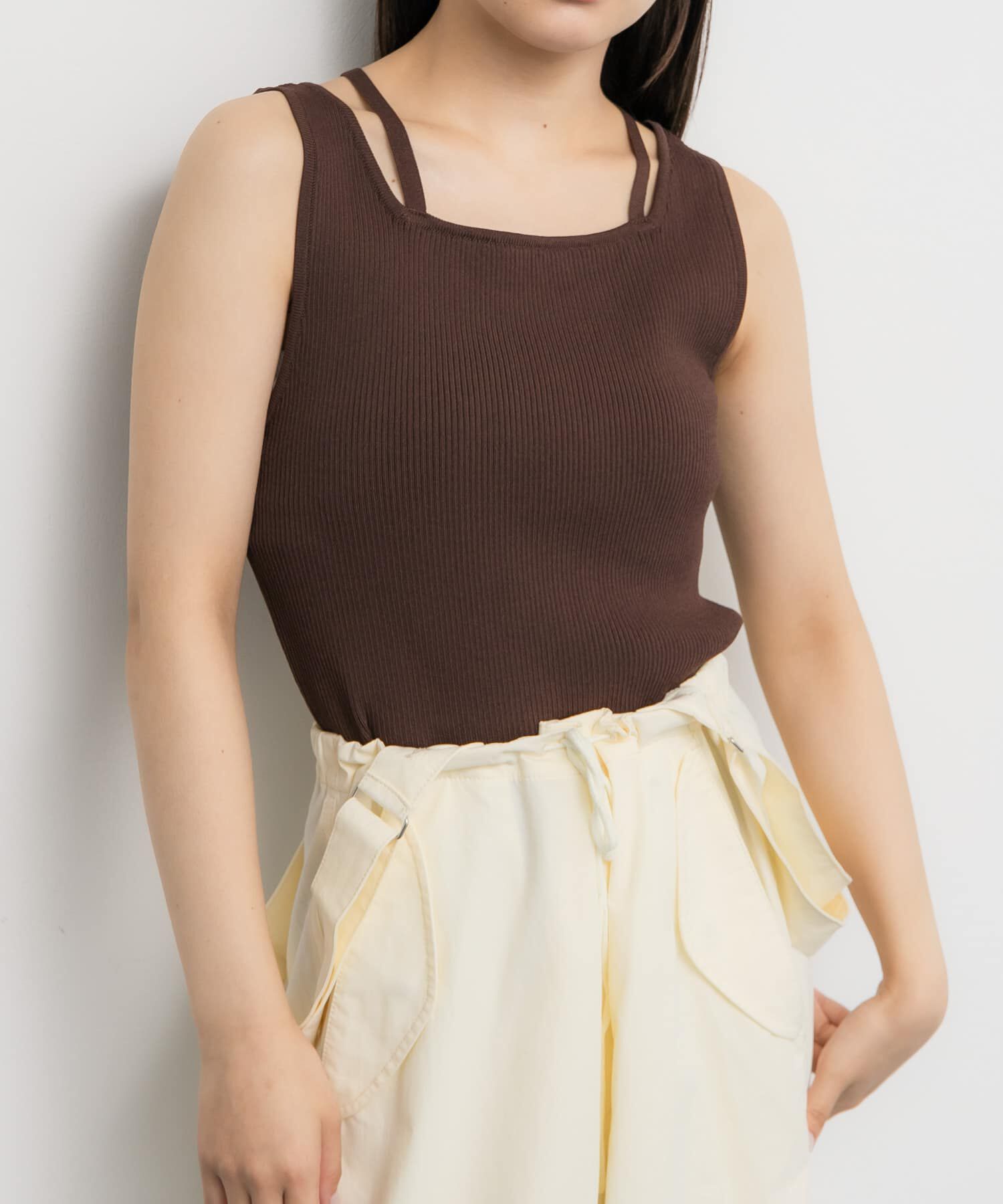  「BACKクロスニットタンク」|タンクトップ|