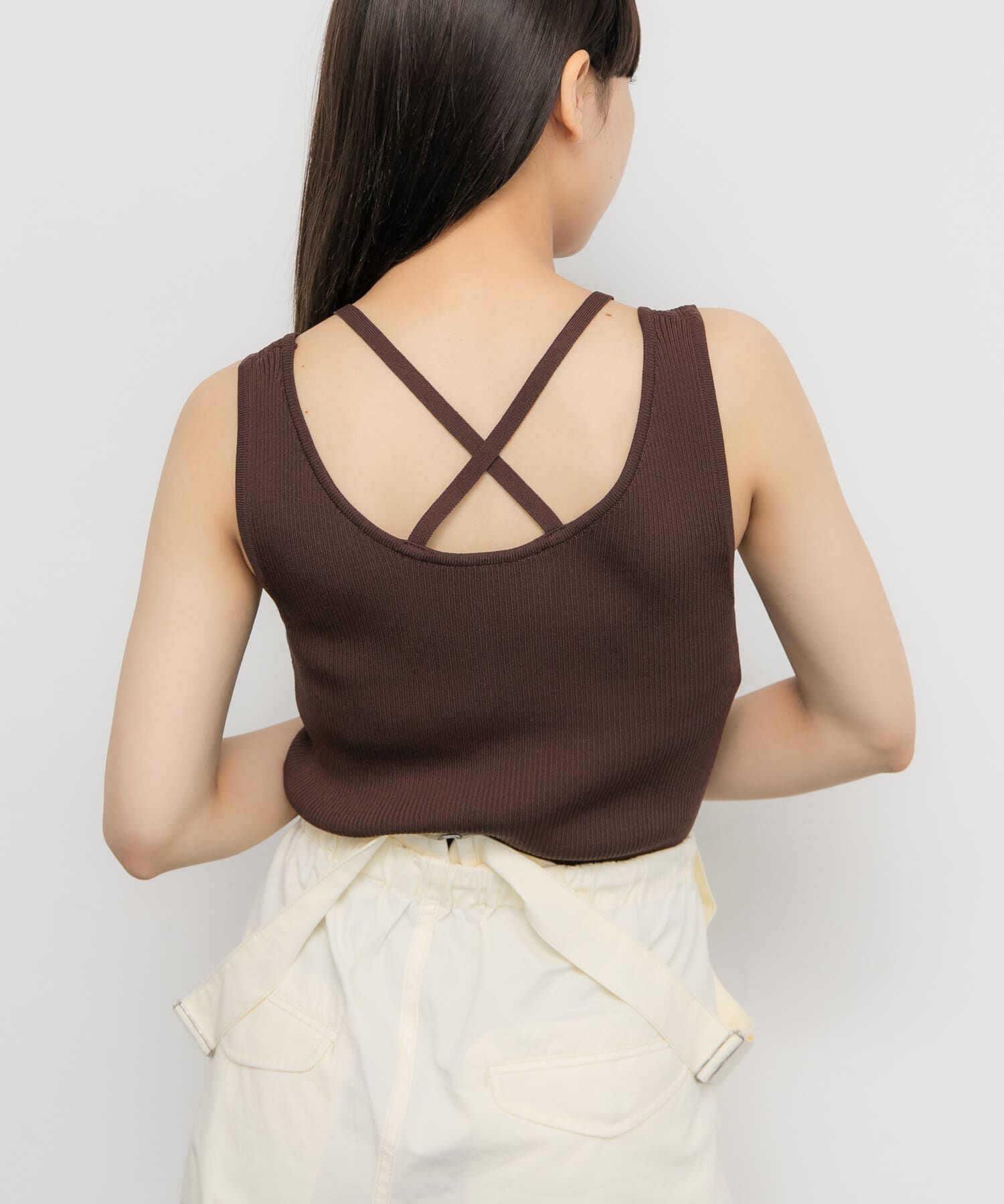  「BACKクロスニットタンク」|タンクトップ|