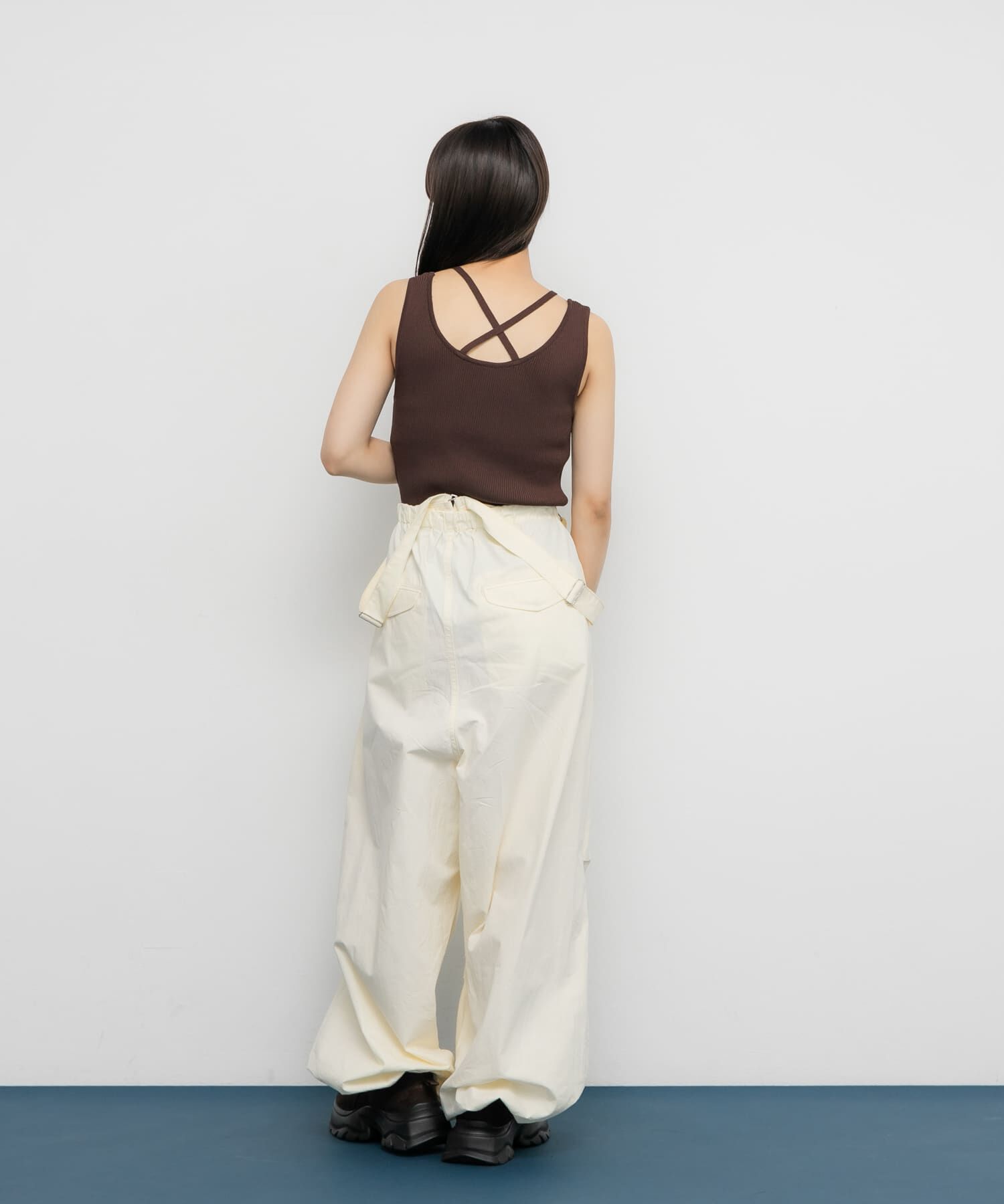  「BACKクロスニットタンク」|タンクトップ|