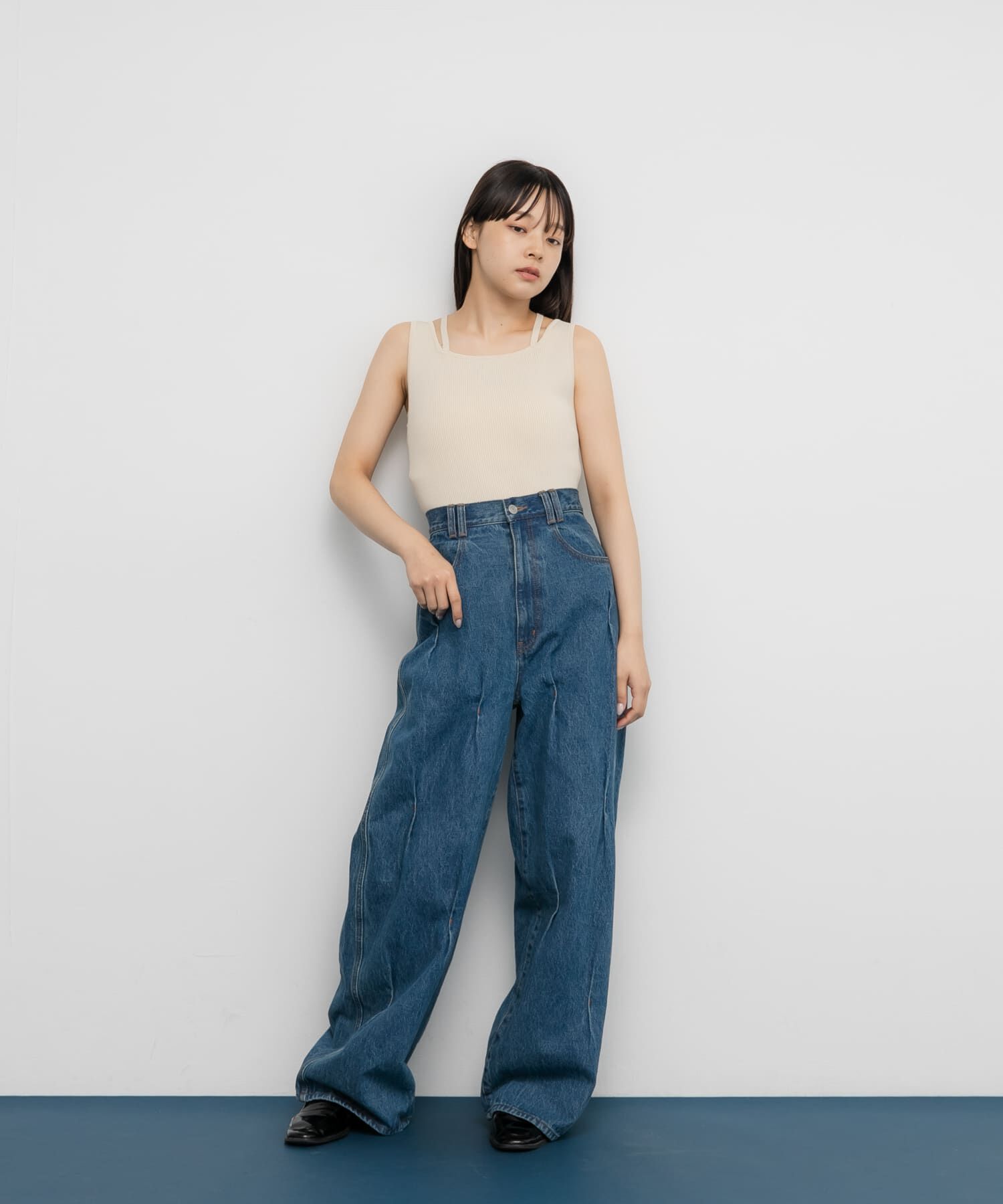  「BACKクロスニットタンク」|タンクトップ|