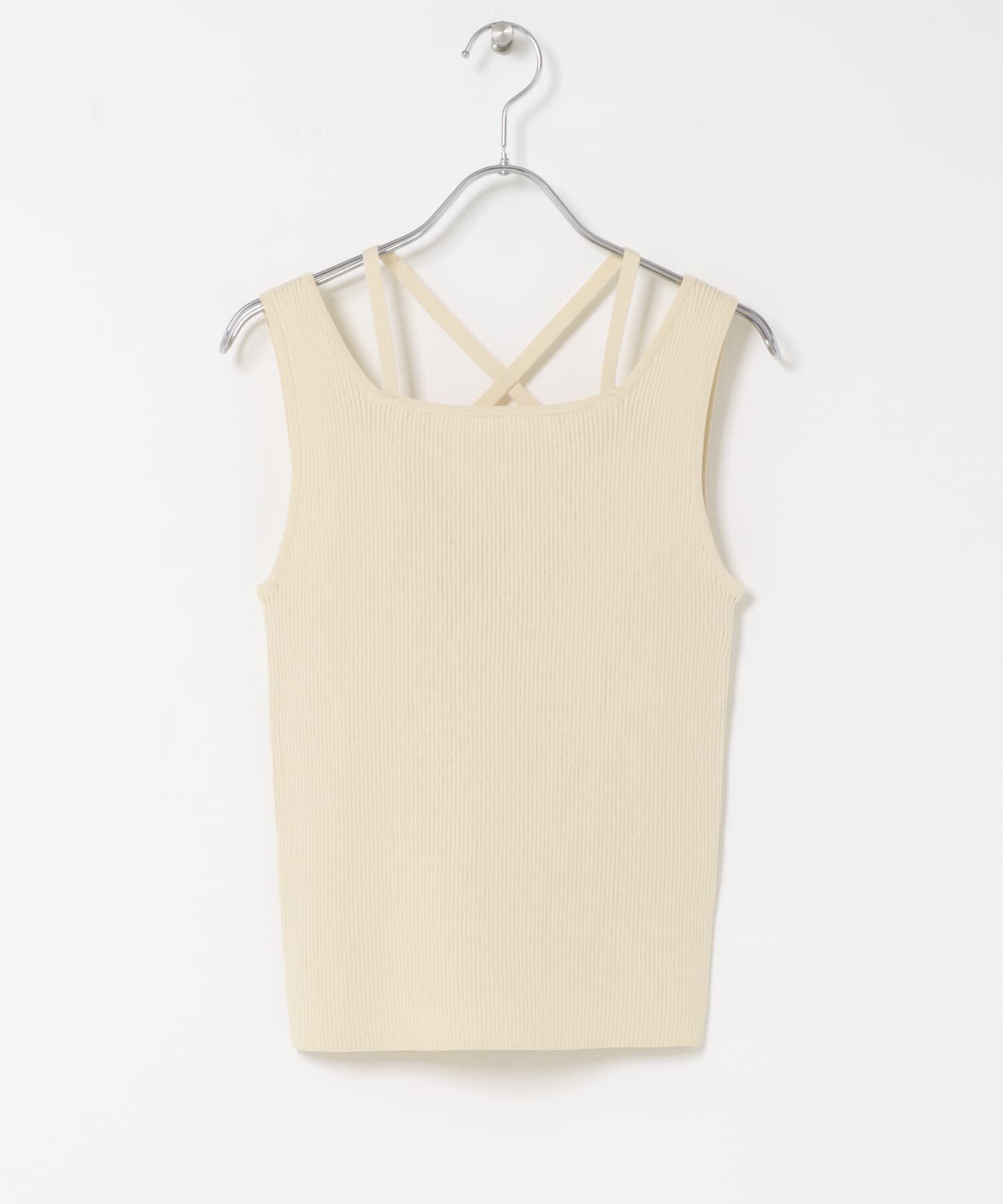  「BACKクロスニットタンク」|タンクトップ|