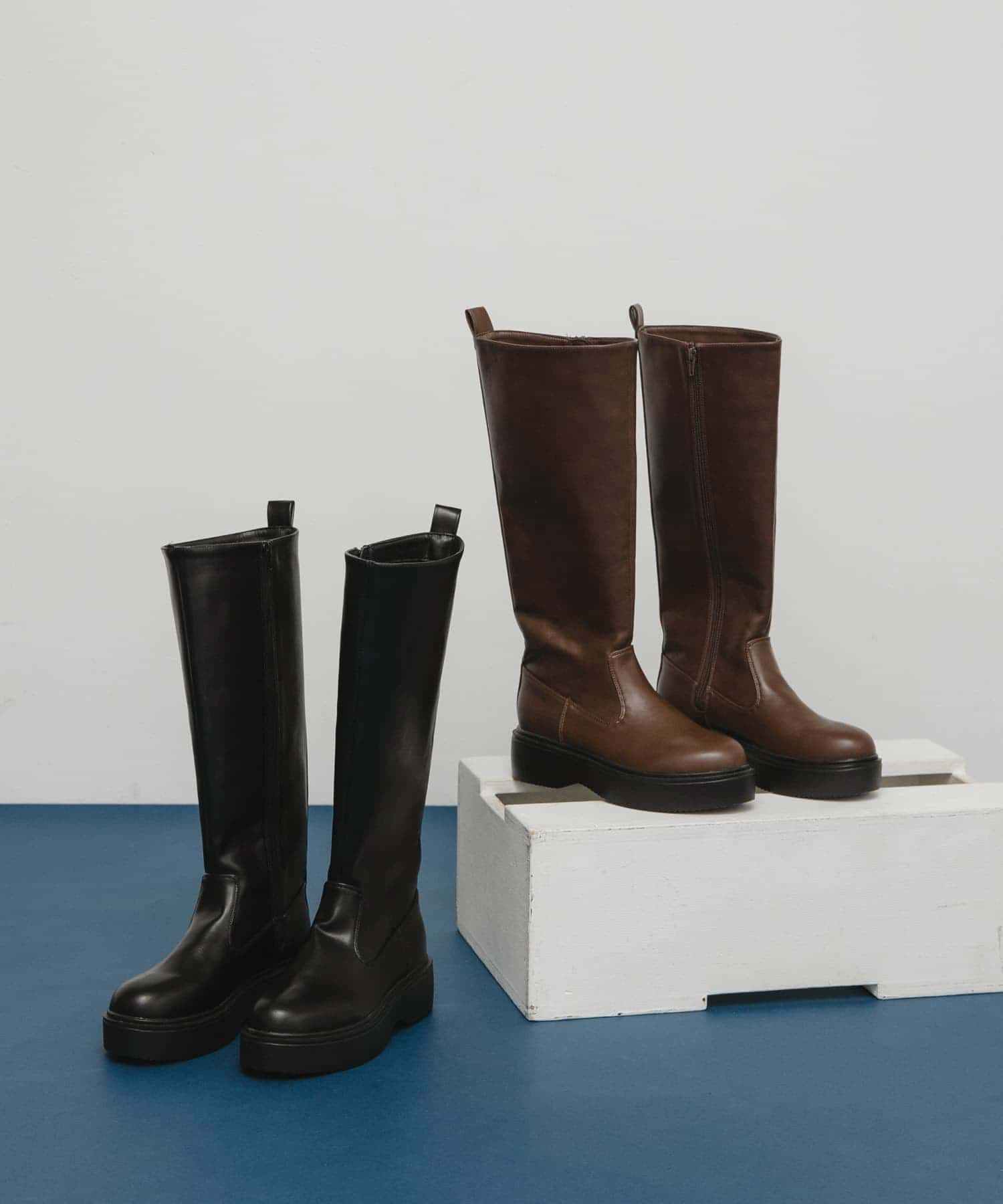  「プラットフォームロングブーツ」|ショートブーツ|