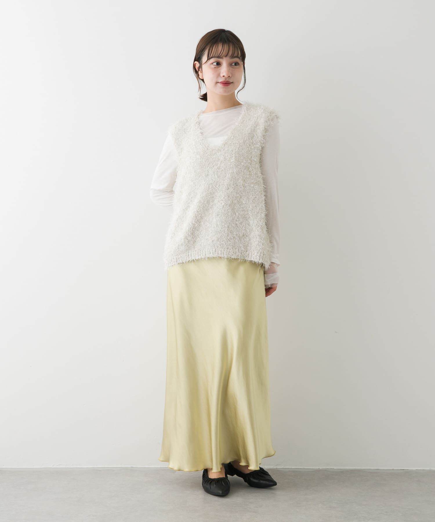 SENSE OF PLACE by URBAN RESEARCH「『洗濯可』スパンコールラメフェザーニット」|ニット・セーター|