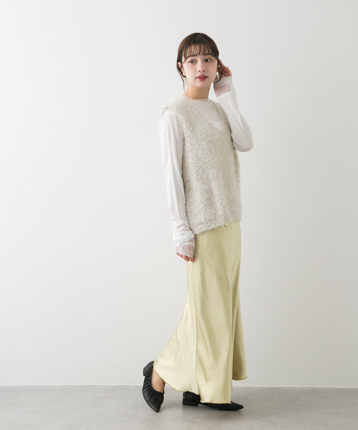 SENSE OF PLACE by URBAN RESEARCH「『洗濯可』スパンコールラメフェザーニット」|ニット・セーター|