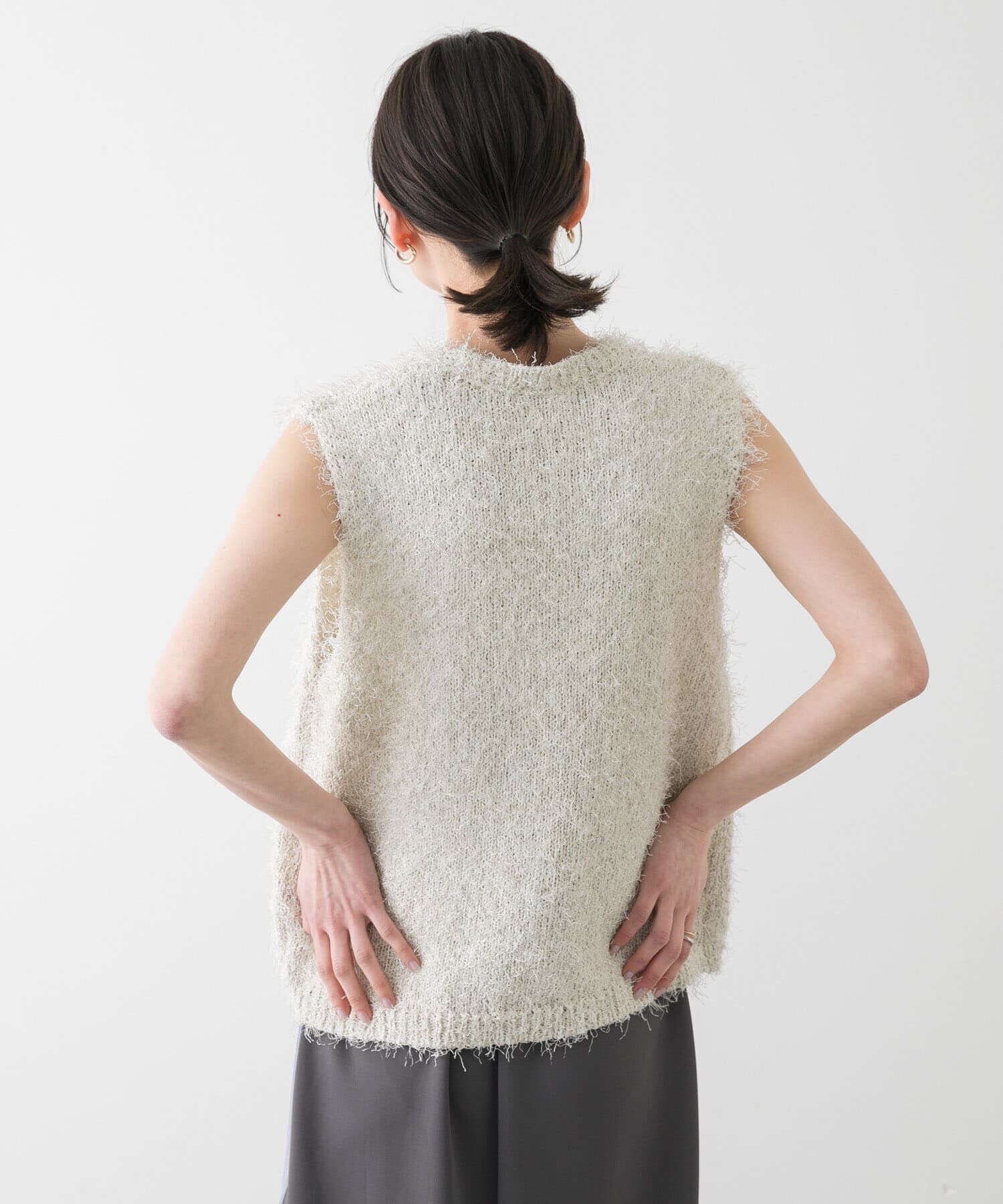 SENSE OF PLACE by URBAN RESEARCH「『洗濯可』スパンコールラメフェザーニット」|ニット・セーター|