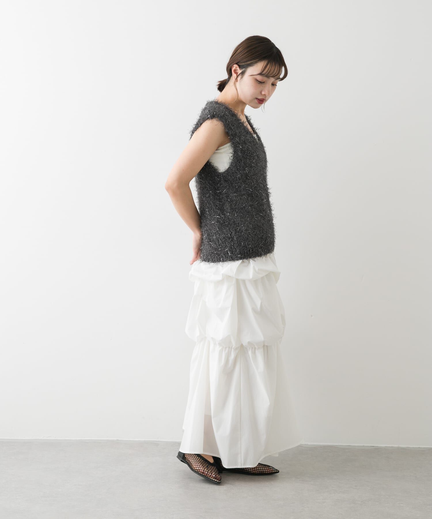 SENSE OF PLACE by URBAN RESEARCH「『洗濯可』スパンコールラメフェザーニット」|ニット・セーター|