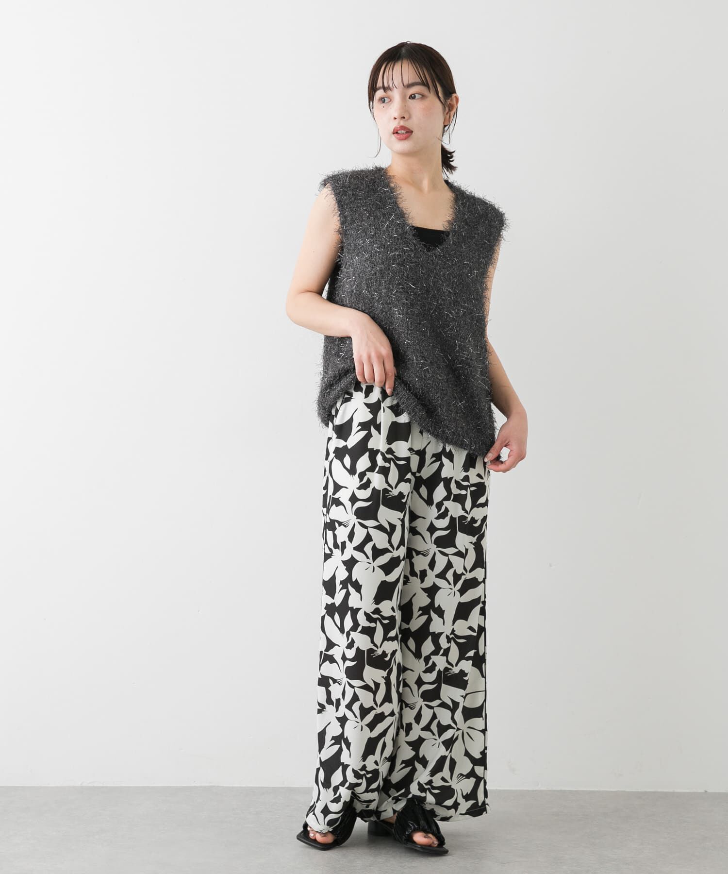 SENSE OF PLACE by URBAN RESEARCH「『洗濯可』スパンコールラメフェザーニット」|ニット・セーター|