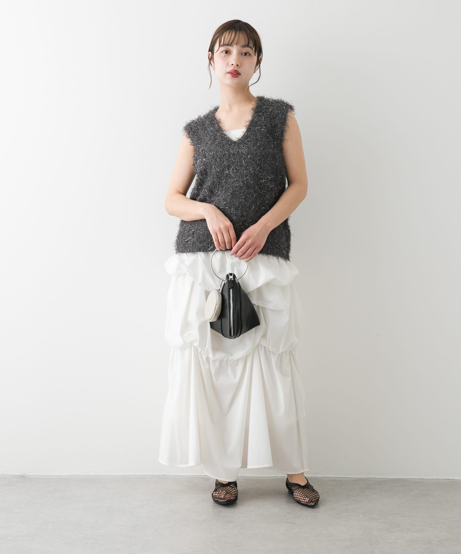 SENSE OF PLACE by URBAN RESEARCH「『洗濯可』スパンコールラメフェザーニット」|ニット・セーター|