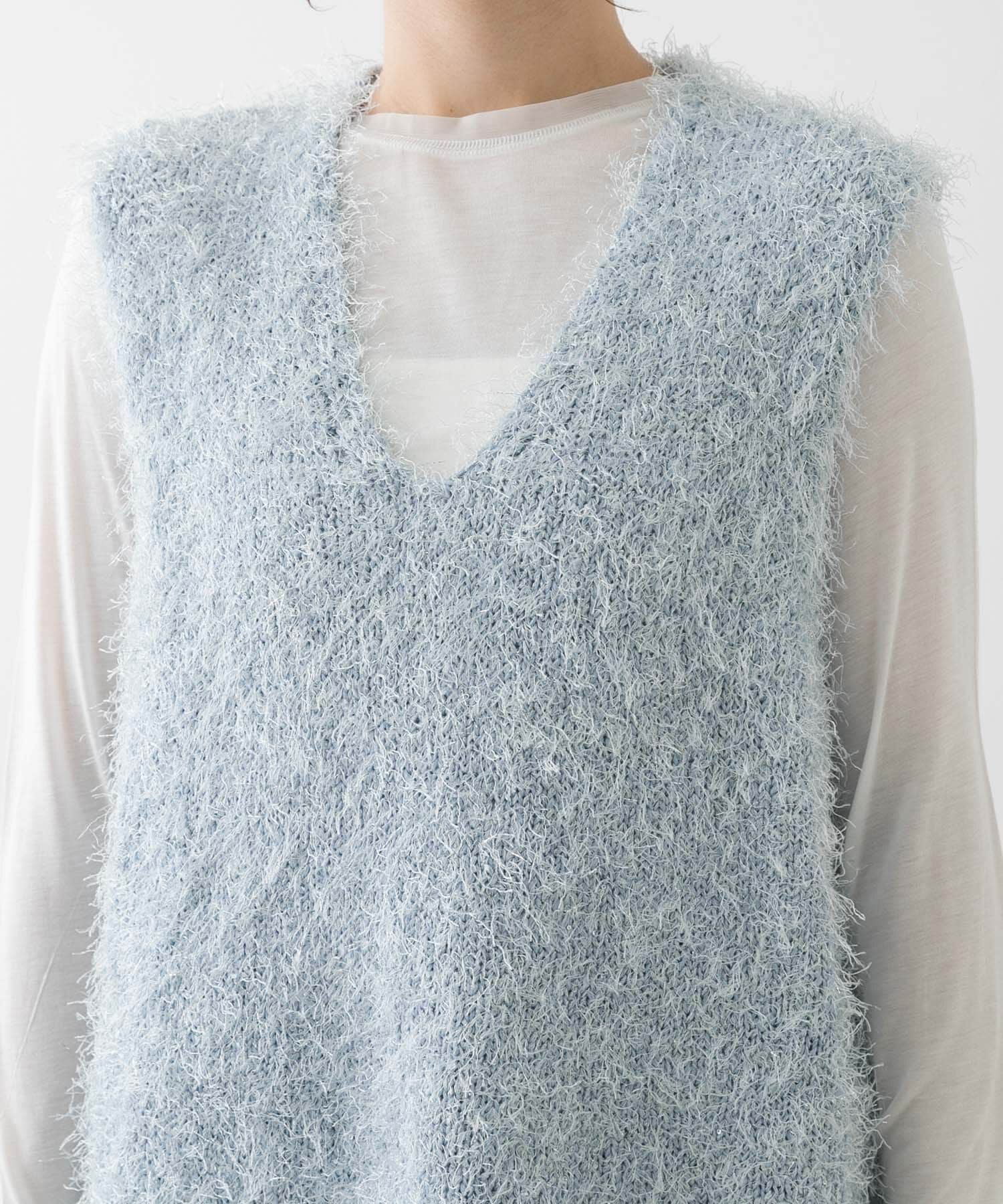 SENSE OF PLACE by URBAN RESEARCH「『洗濯可』スパンコールラメフェザーニット」|ニット・セーター|