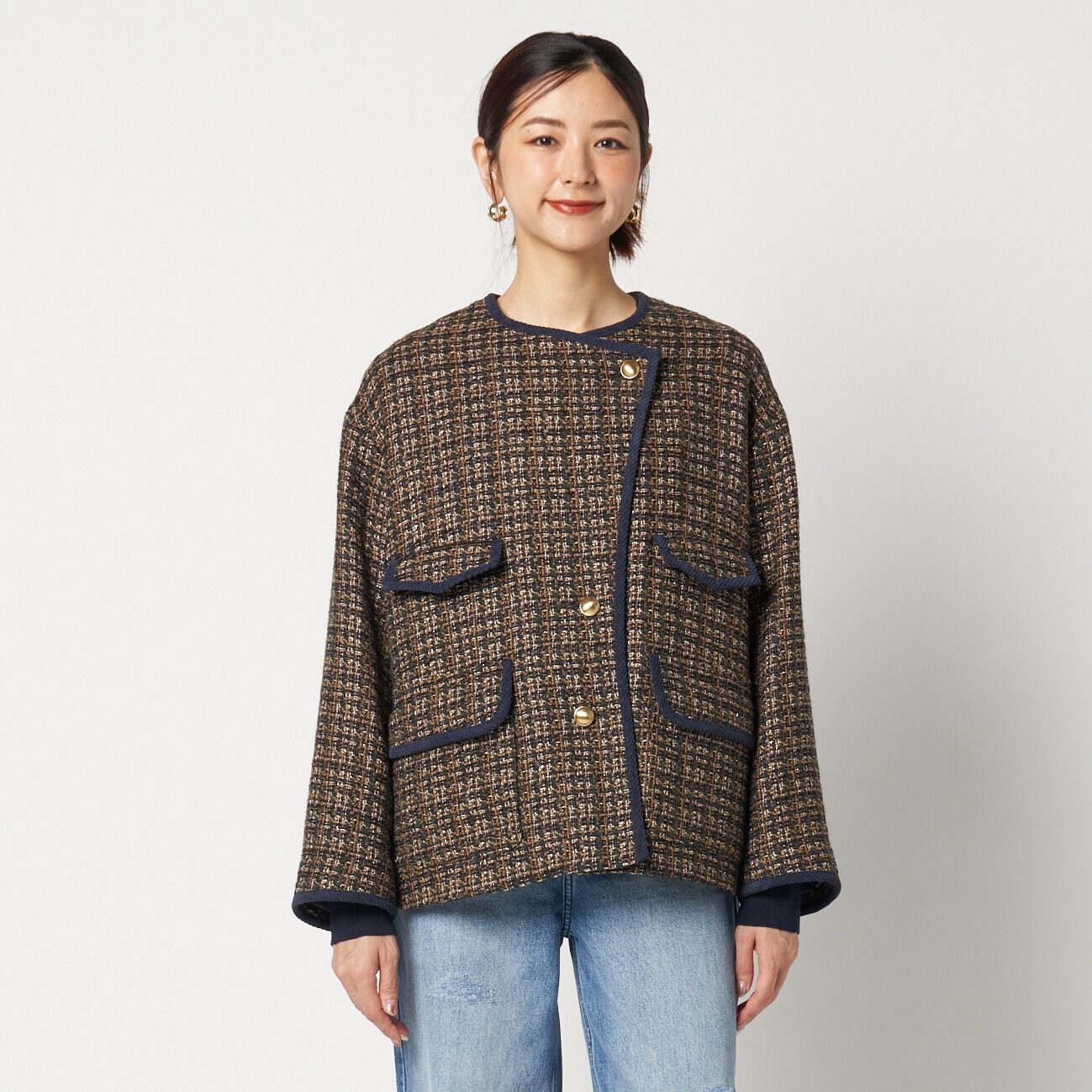 HELIOPOLE「HELIOPOLE TWEED BIG JACKET」|ブルゾン・スタジャン|