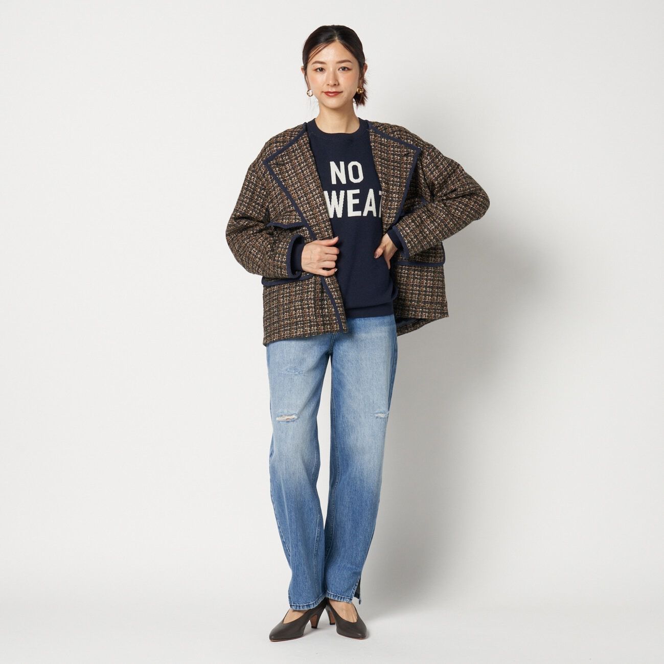 HELIOPOLE「HELIOPOLE TWEED BIG JACKET」|ブルゾン・スタジャン|