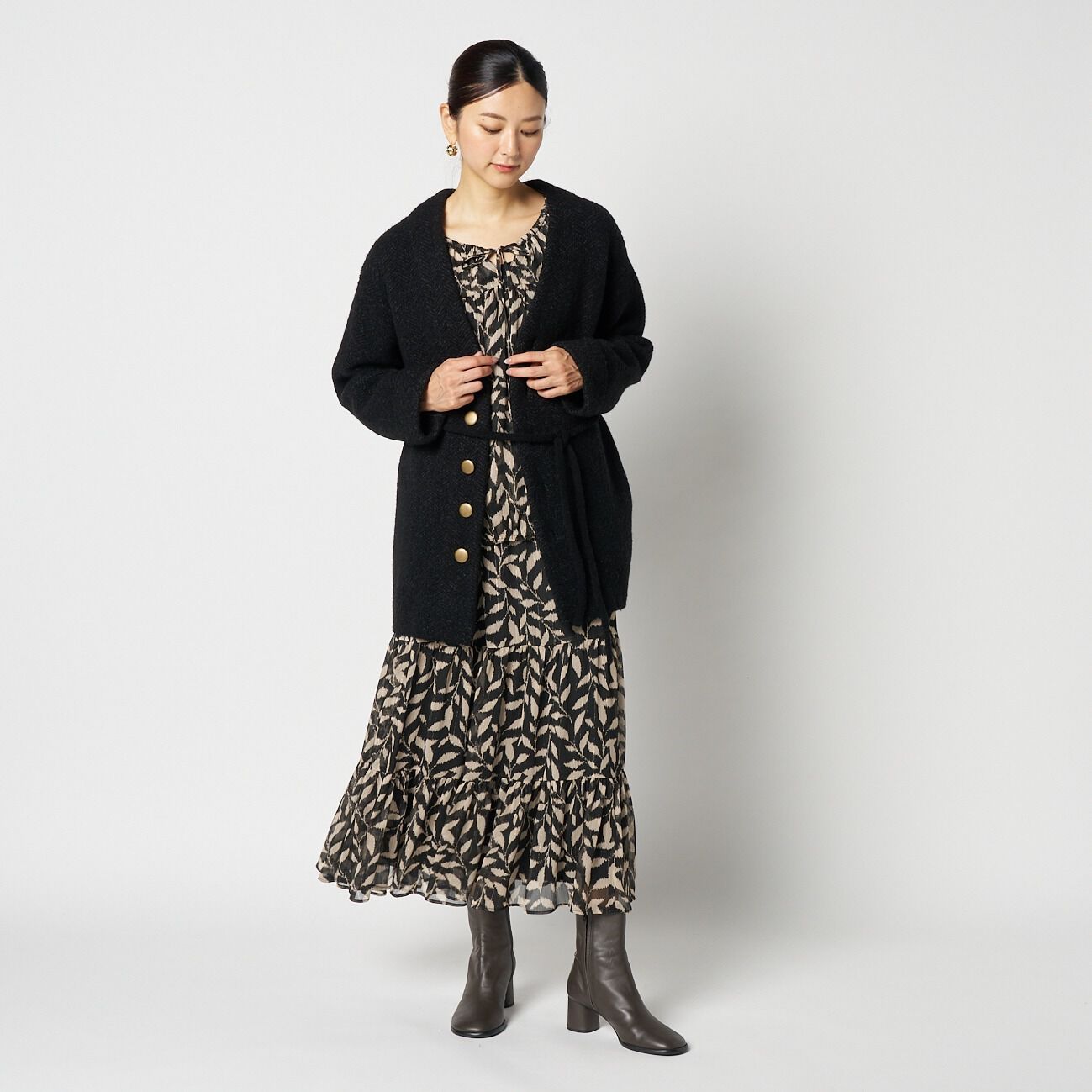 HELIOPOLE「HELIOPOLE DEVEAUX PRINT GATHERED BLOUSE」|シャツ・ブラウス|