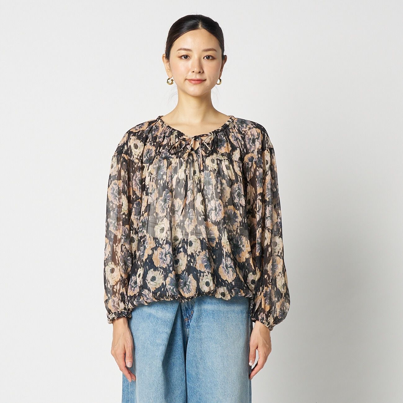 HELIOPOLE「HELIOPOLE DEVEAUX PRINT GATHERED BLOUSE」|シャツ・ブラウス|