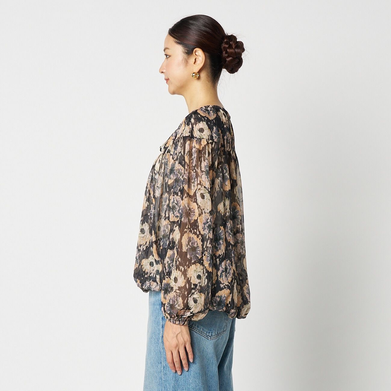 HELIOPOLE「HELIOPOLE DEVEAUX PRINT GATHERED BLOUSE」|シャツ・ブラウス|