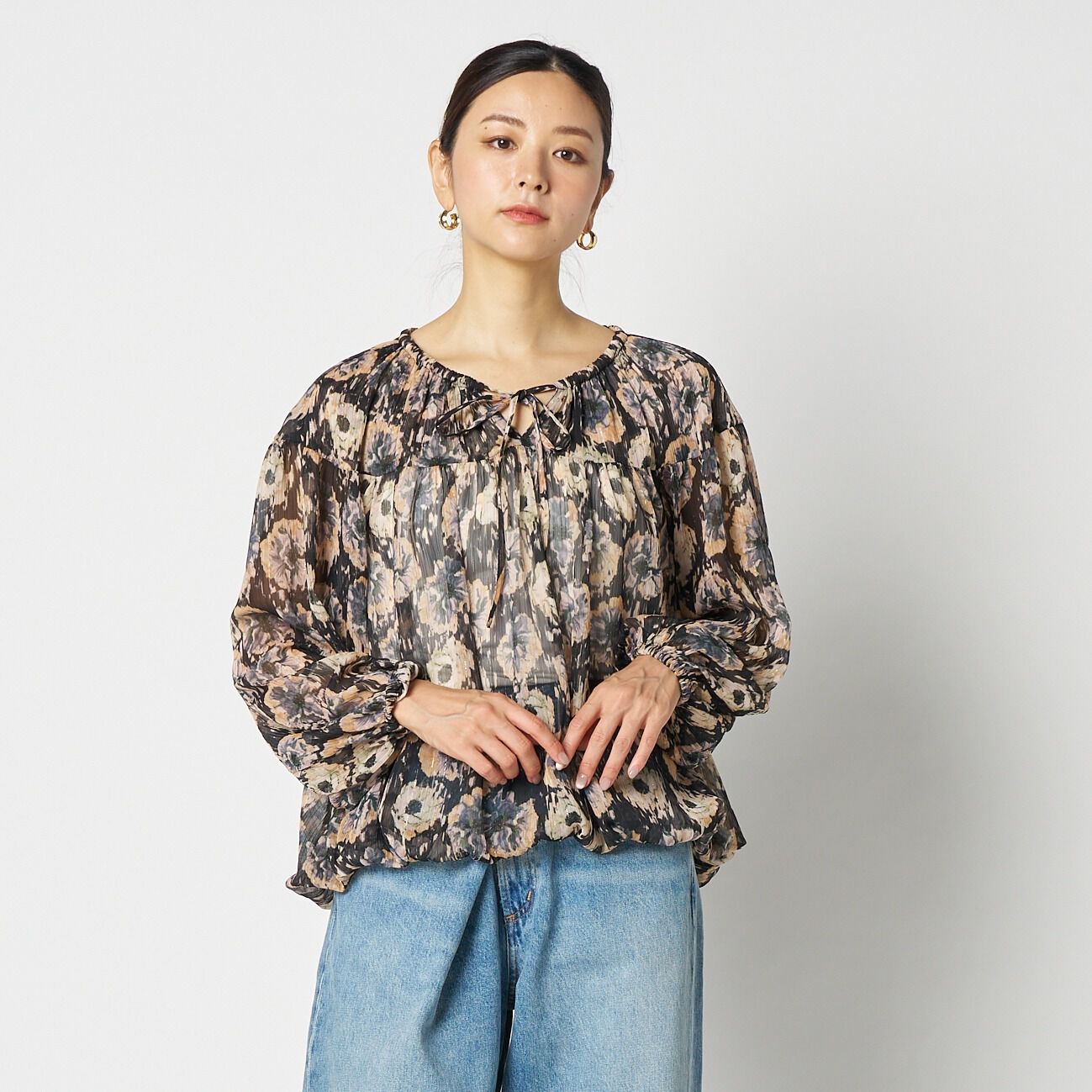 HELIOPOLE「HELIOPOLE DEVEAUX PRINT GATHERED BLOUSE」|シャツ・ブラウス|