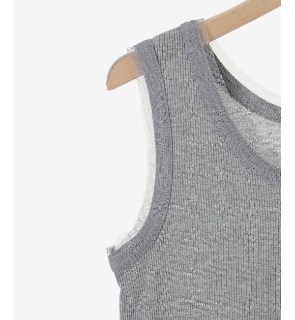 le.coeur blanc「ラメリブタンクトップ」|タンクトップ|