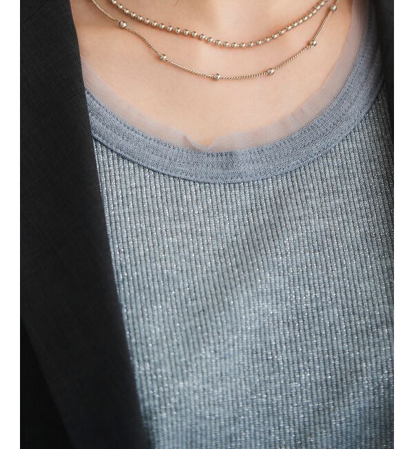 le.coeur blanc「ラメリブタンクトップ」|タンクトップ|