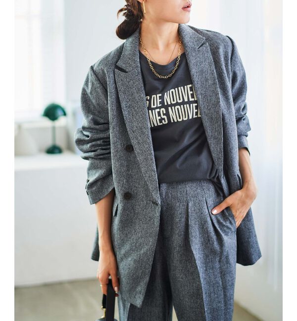  「ダブルブレストヘリンボーンジャケット」|その他|