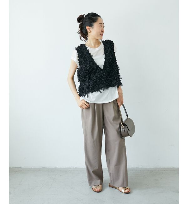  「ウエストデザイン2タックパンツ」|その他|