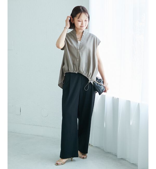  「ウエストデザイン2タックパンツ」|その他|