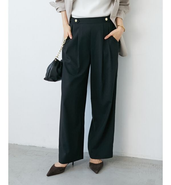  「ウエストデザイン2タックパンツ」|その他|