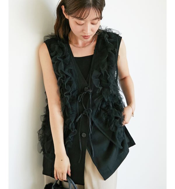  「《WEB限定アイテム》チュールレイヤードセットジレ」|その他|