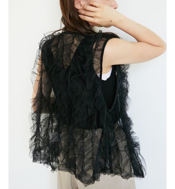  「《WEB限定アイテム》チュールレイヤードセットジレ」|その他|