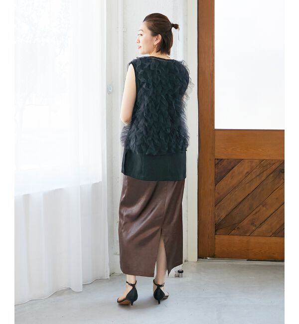  「《WEB限定アイテム》チュールレイヤードセットジレ」|その他|